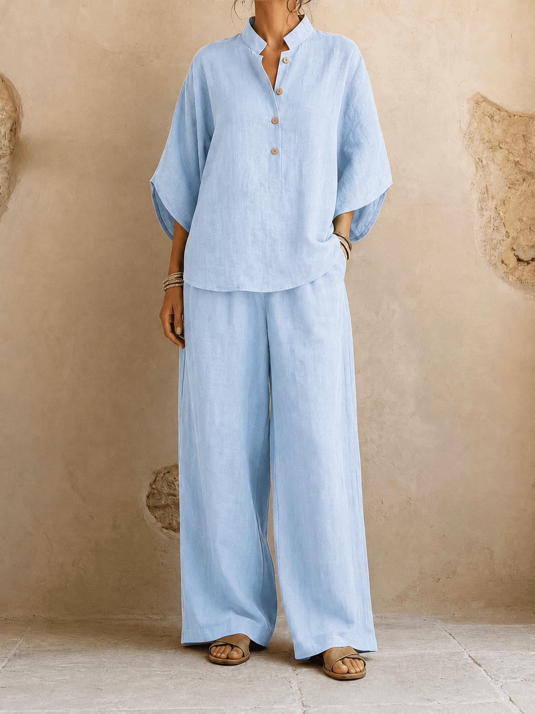 Maribel™ | Batwing Sleeves and Wide-Leg Pants