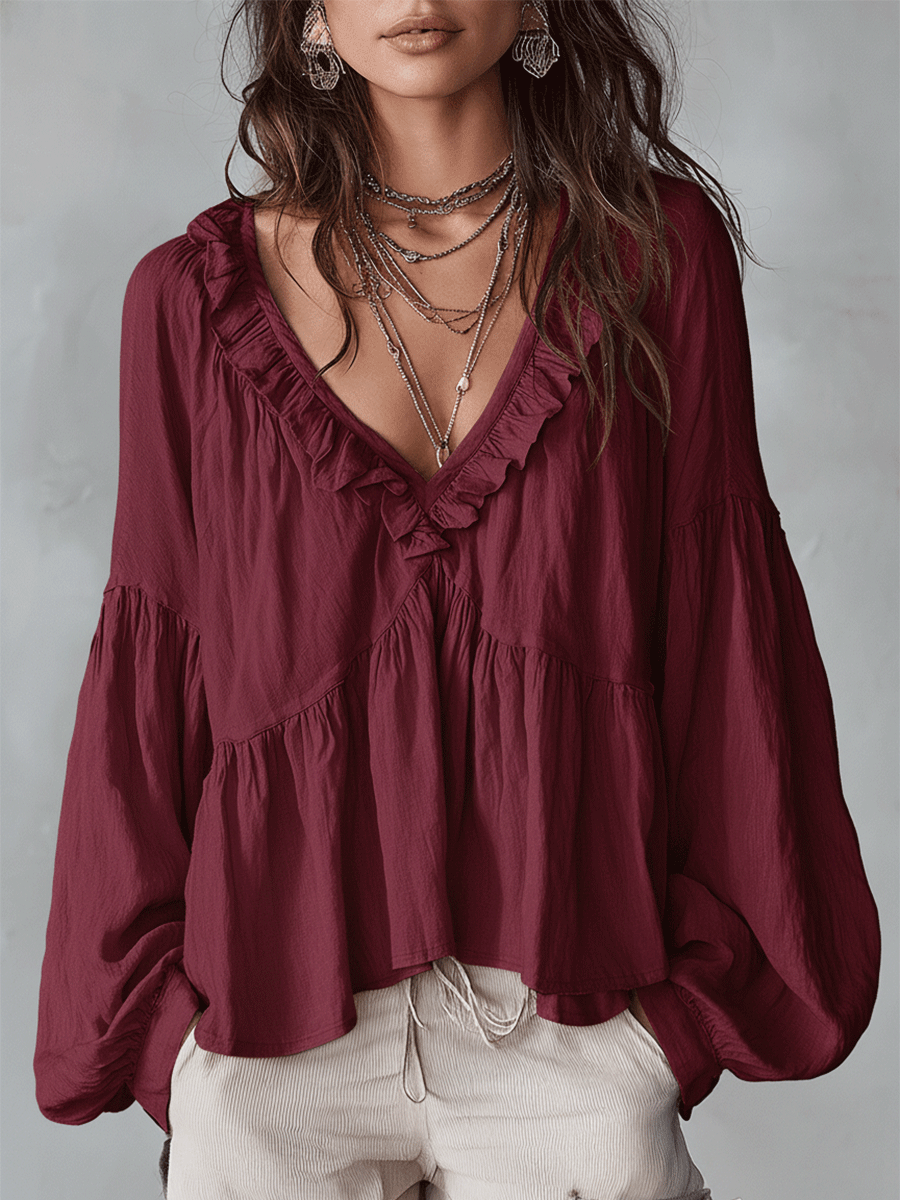 Eleanor | Airy Vintage-Inspired Ruffle Soft Ruffle Bohemian