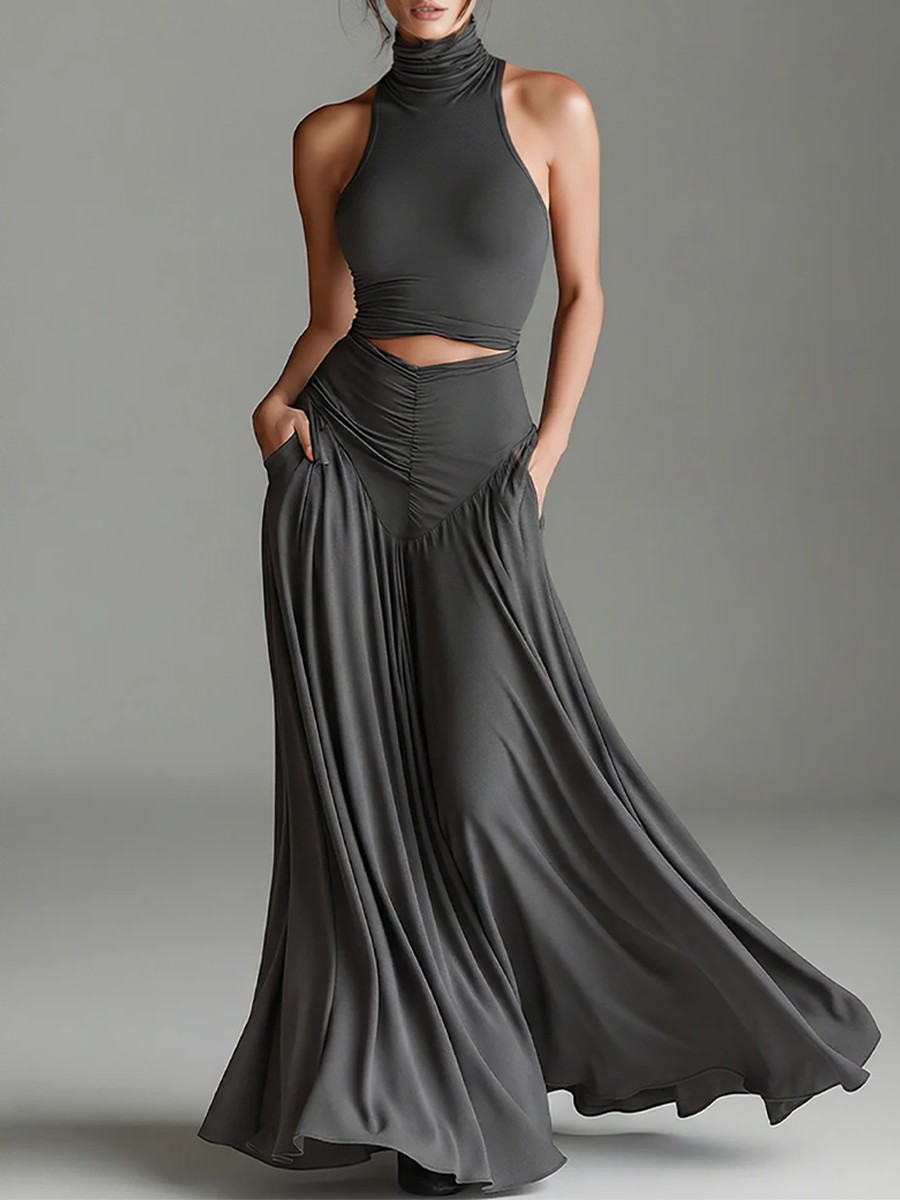 Kim | Charcoal Gray Stretch Knit