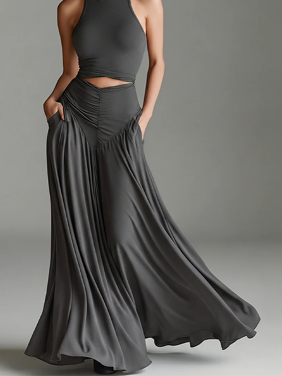 Kim | Charcoal Gray Stretch Knit