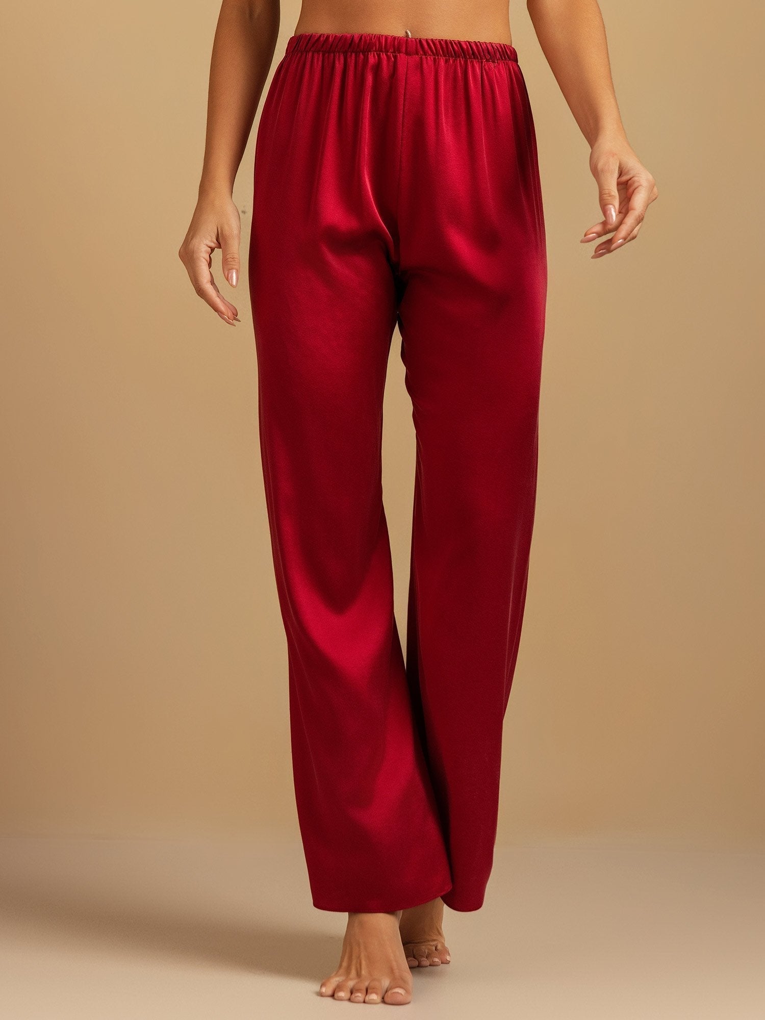 Clare | Wide-Leg Silk Trousers