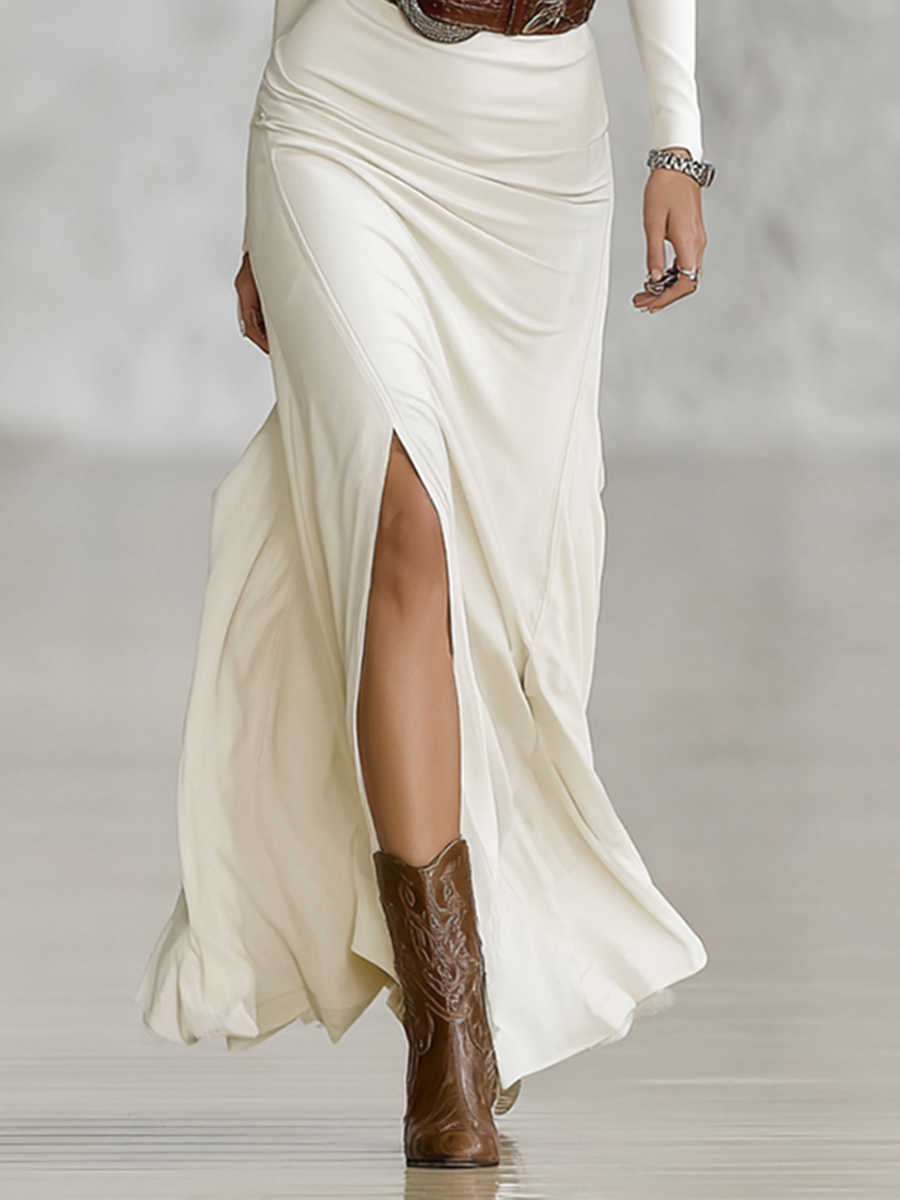 Vera | Lapel Long Sleeve Waist-tightening