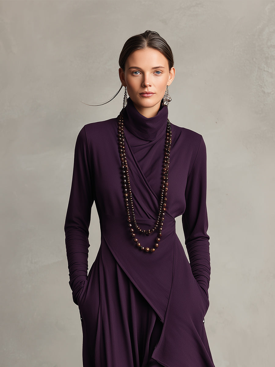 Claudia | Purple Bohemian Cotton Stretch
