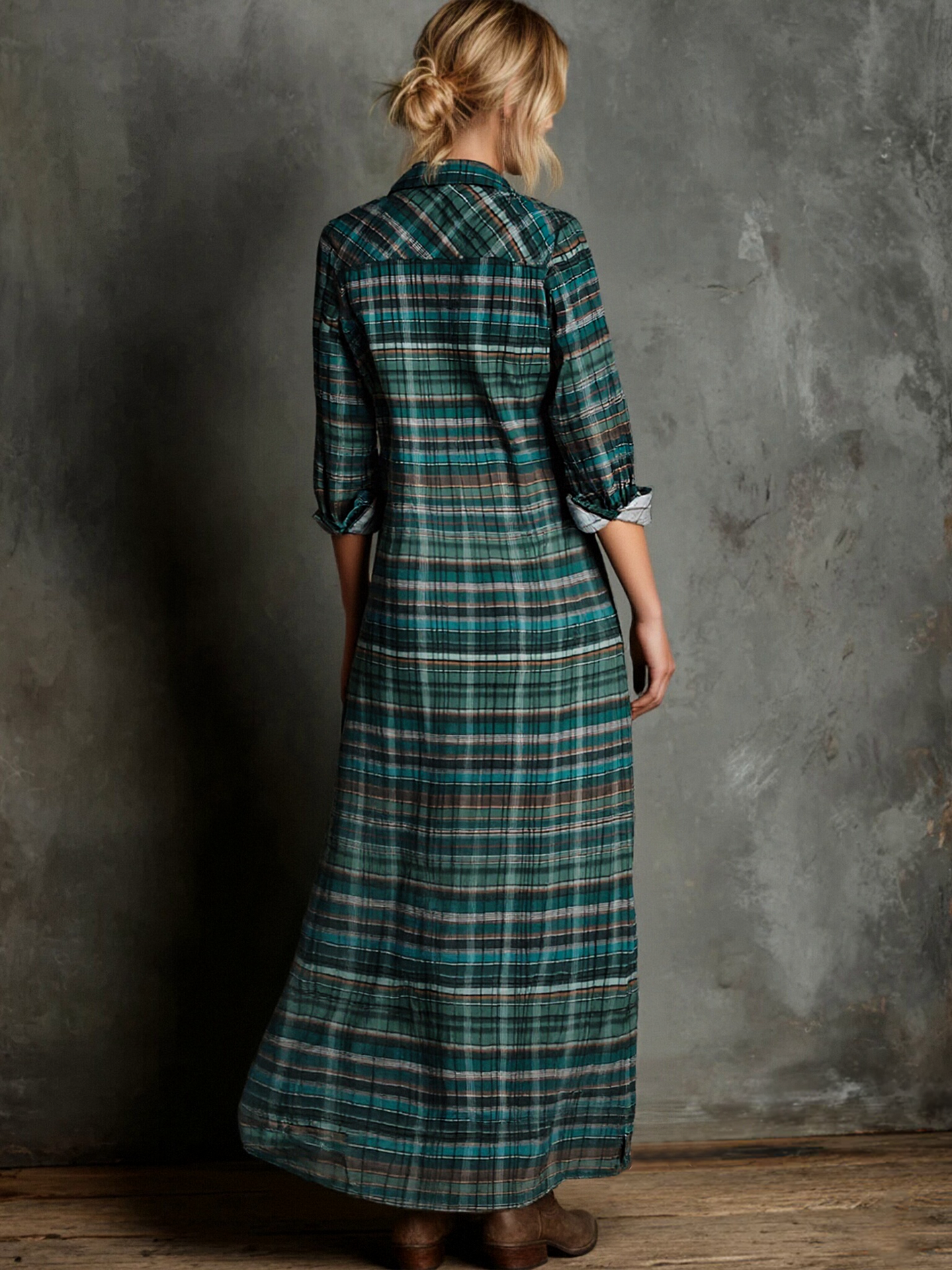 Billie | Plaid Print Long-sleeved Shirt