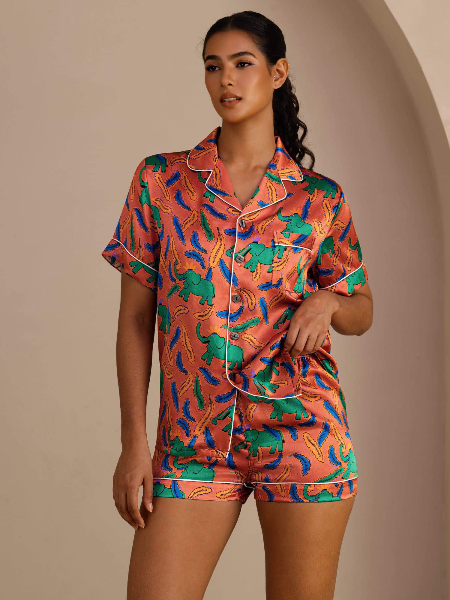 Adriana | Pleated Pyjama Set