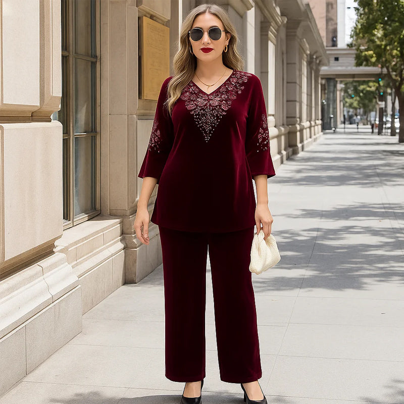 Elvire | Elegant two-piece velvet set