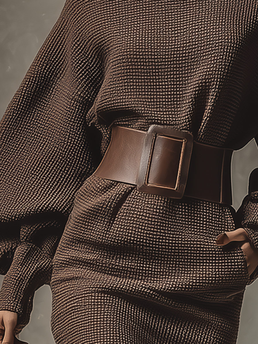 Zoe | Dark Brown Knitted All-match