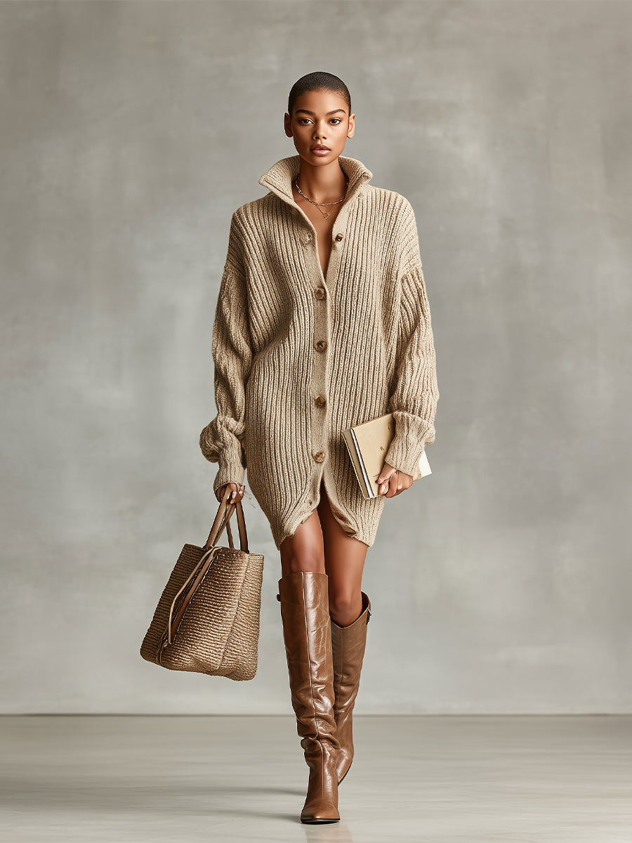Polly | Camel Elegant Button