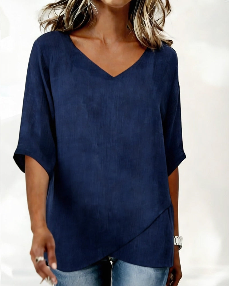 Donna | Irregular V-Neck Top