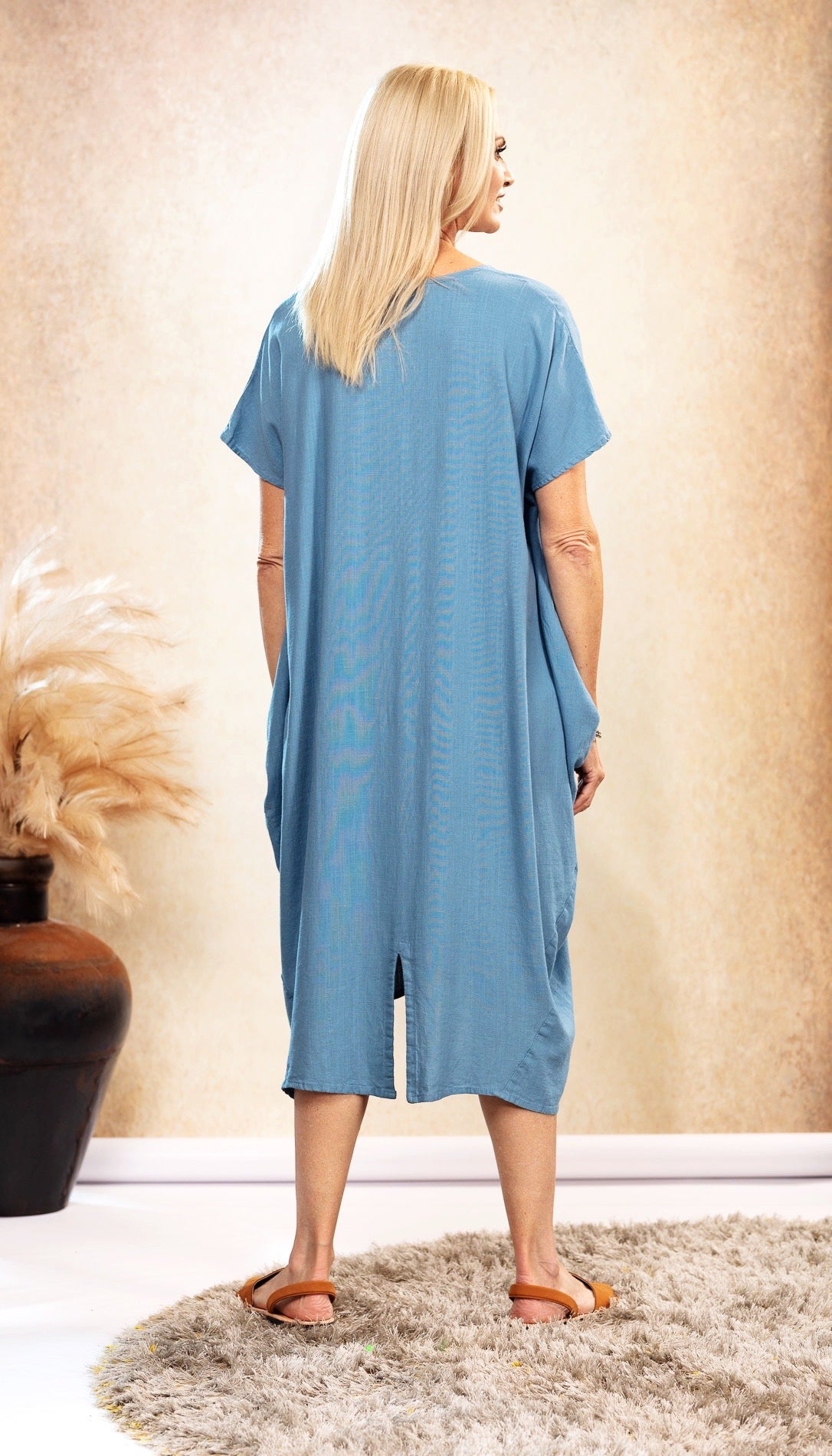Tabitha | Waterfall Linen Maxi Dress