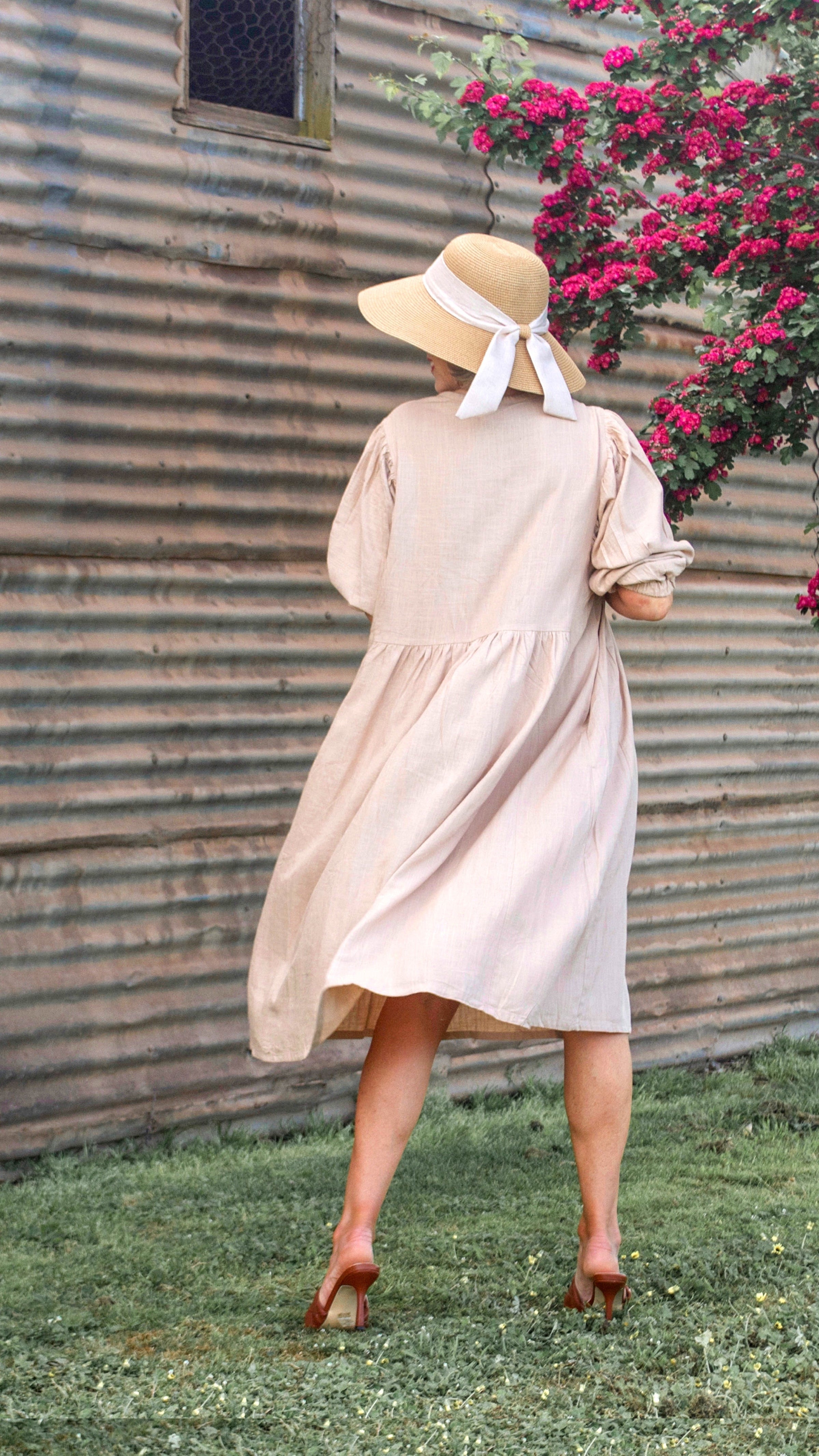 Genevieve | Linen Faraway Dress in Dusk