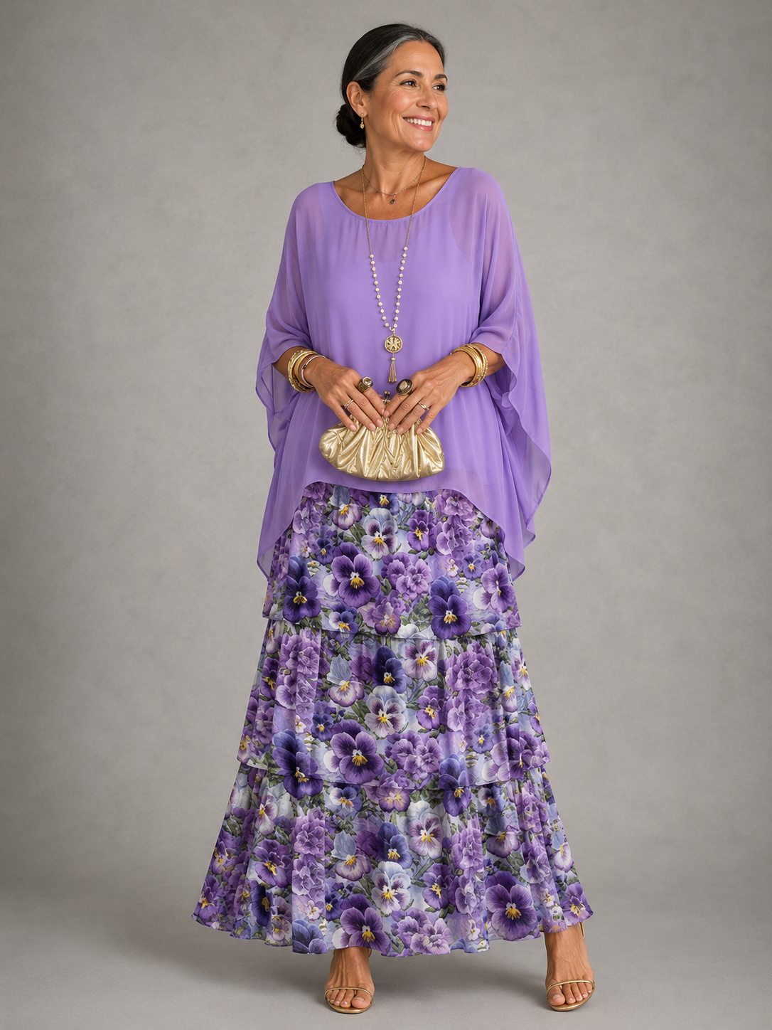 Delmara | Elegant Flowing Maxi Dress