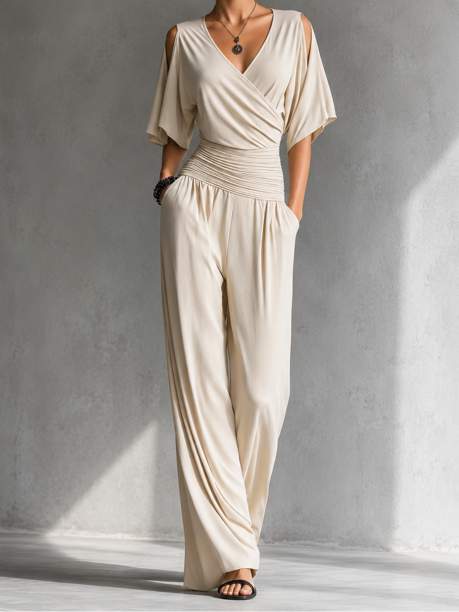 Rosemary™ - Wrap V-Neck Jumpsuit