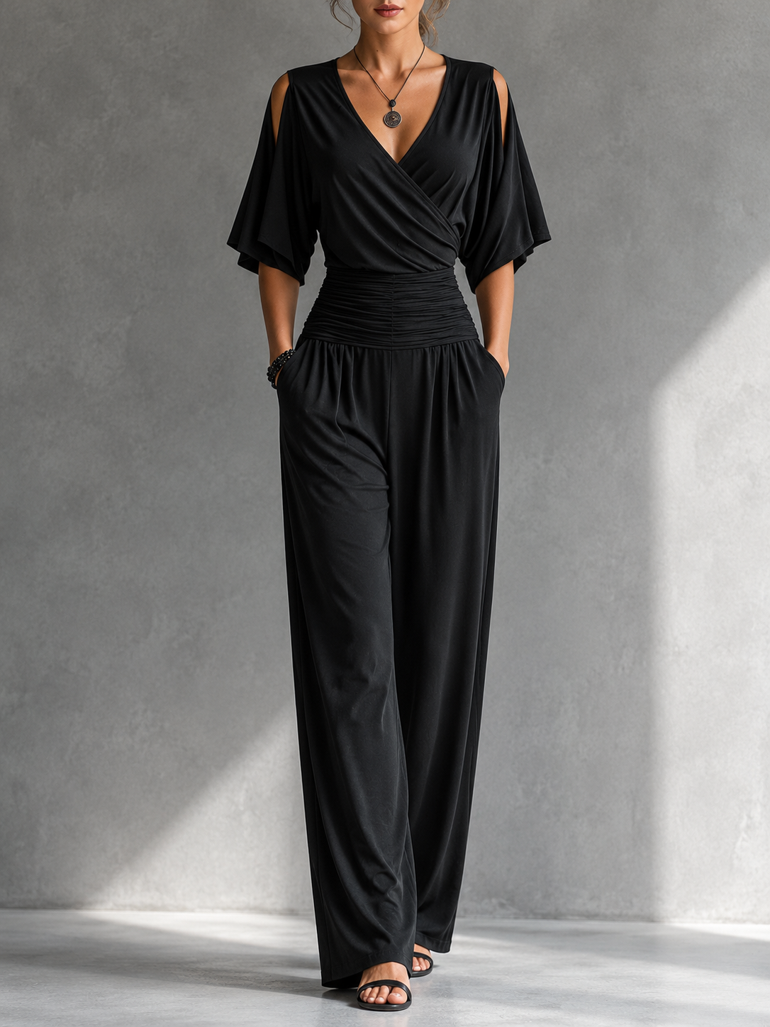 Rosemary™ - Wrap V-Neck Jumpsuit