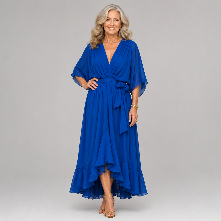 Marianne | Relaxed Draped Wrap Maxi Dress