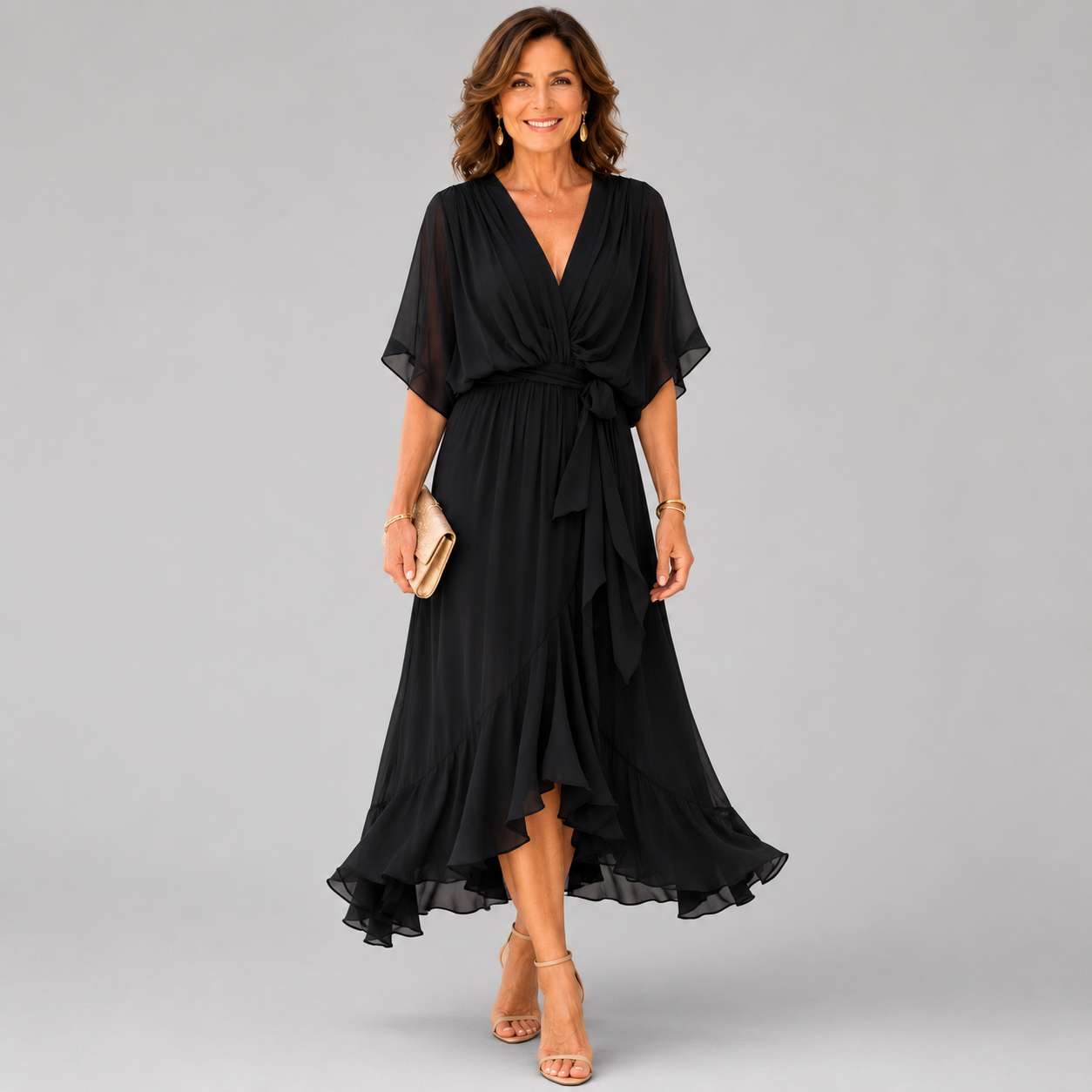 Marianne | Relaxed Draped Wrap Maxi Dress