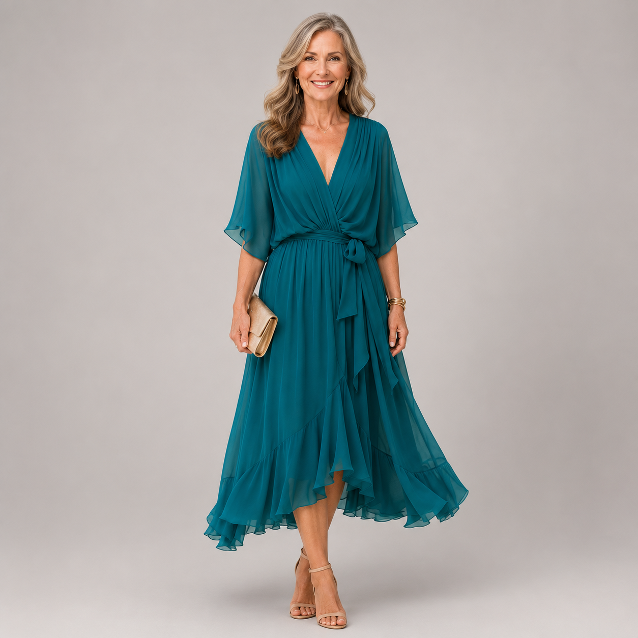 Marianne | Relaxed Draped Wrap Maxi Dress