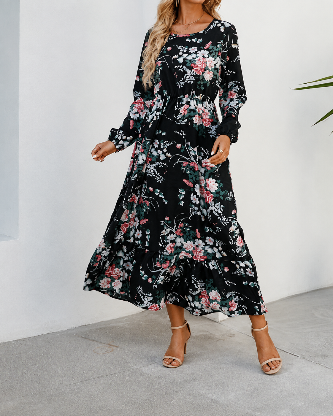 Vivienne | Midnight Bloom Maxi Dress