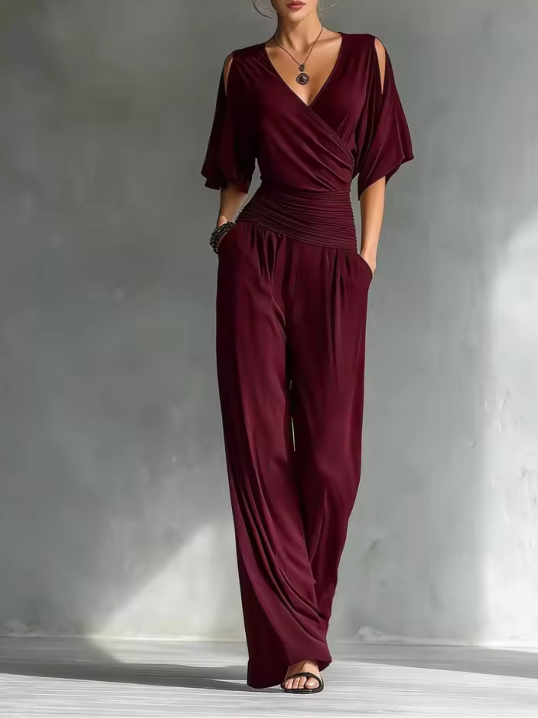 Rosemary™ - Wrap V-Neck Jumpsuit