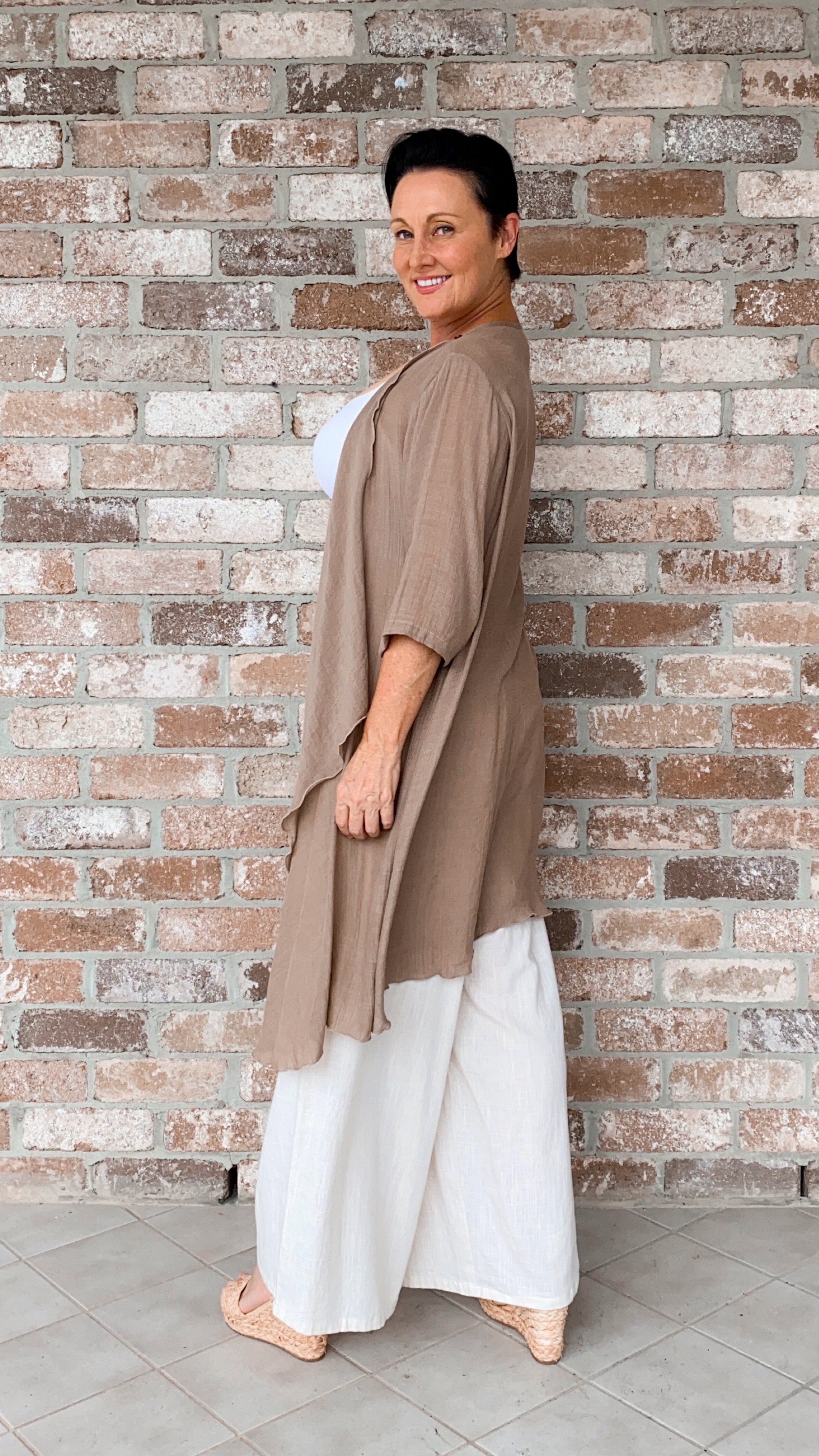 Gwen | Infinity Jacket in Latte