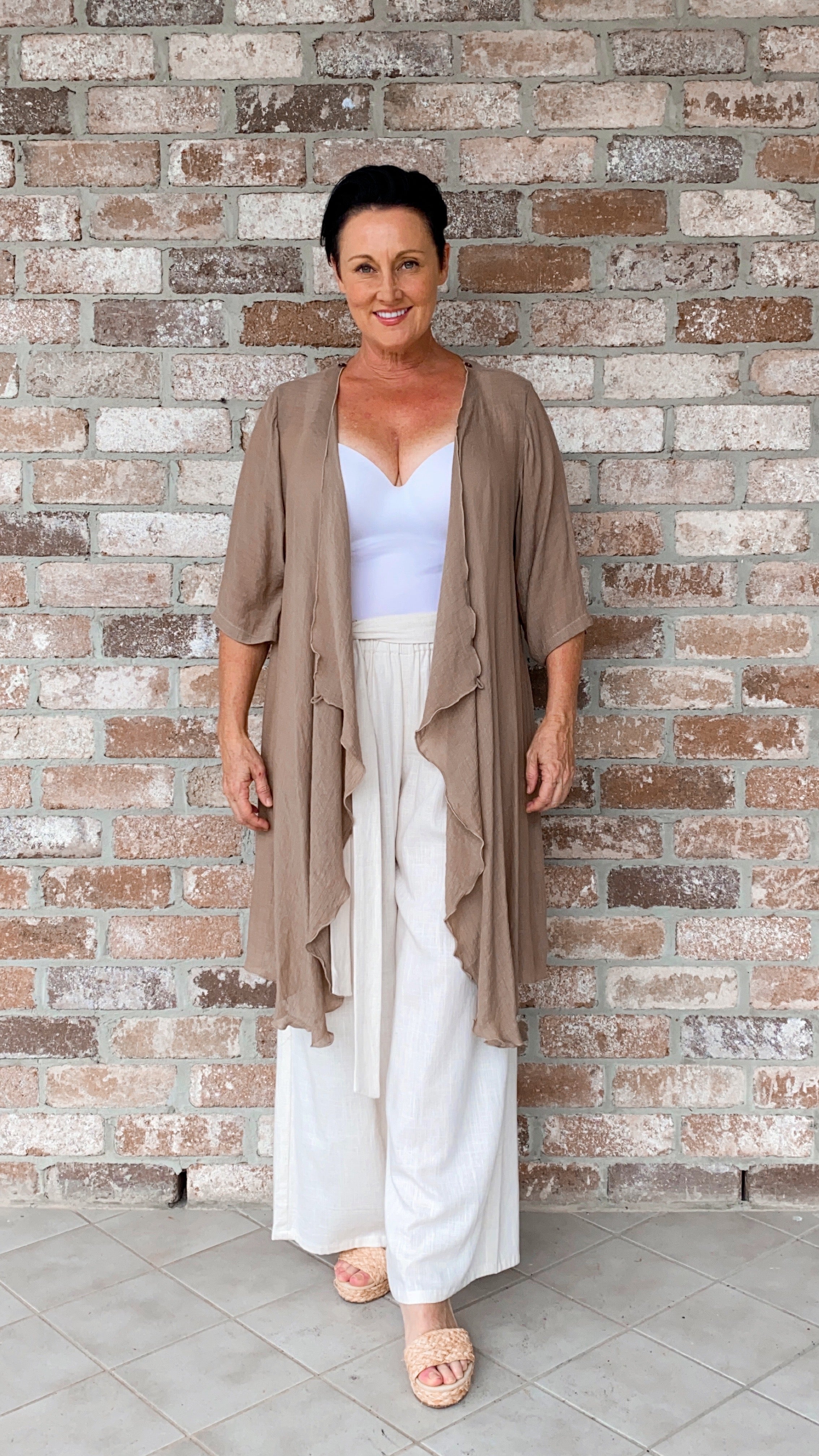 Gwen | Infinity Jacket in Latte