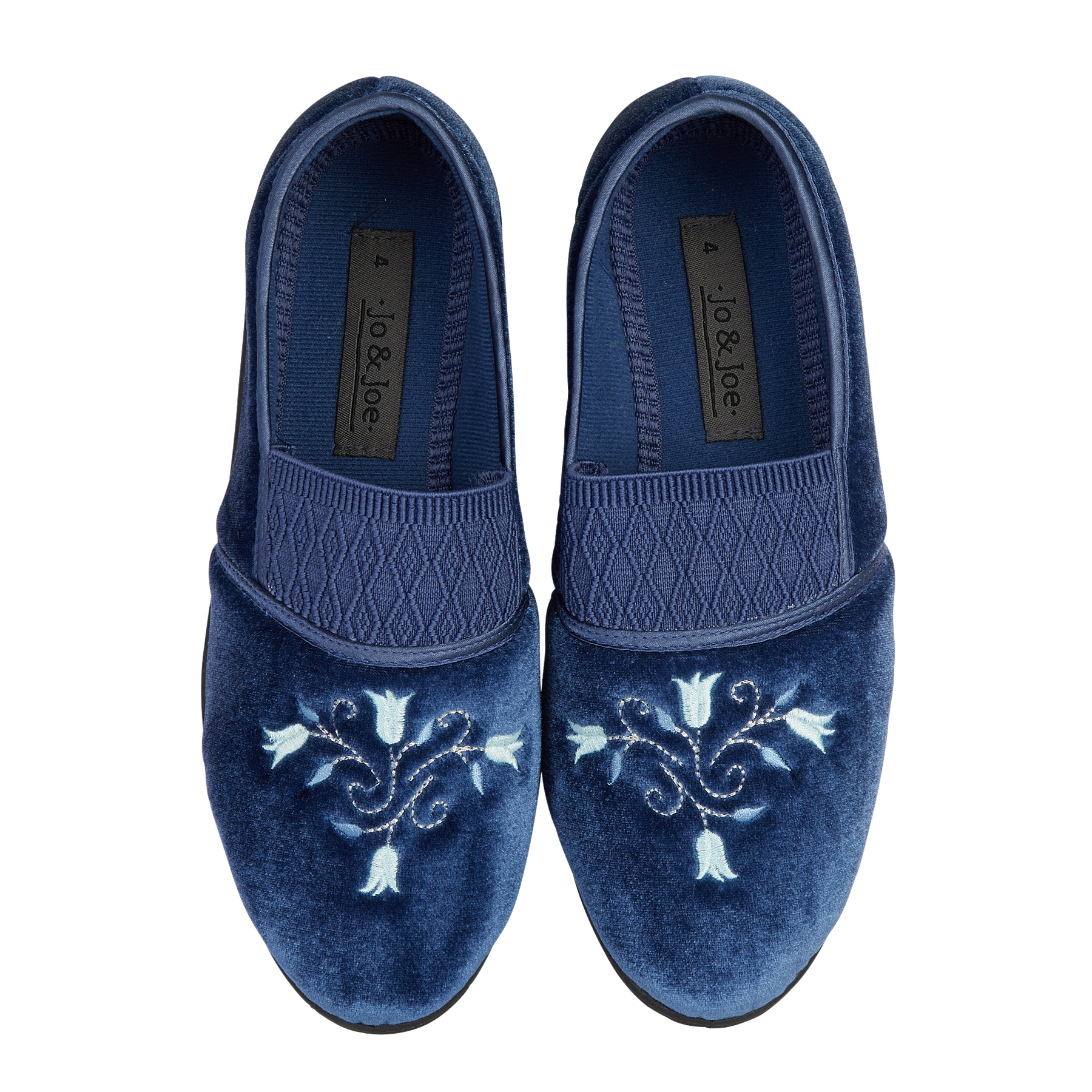 Sasha | Wide Fit Embroidered Slippers