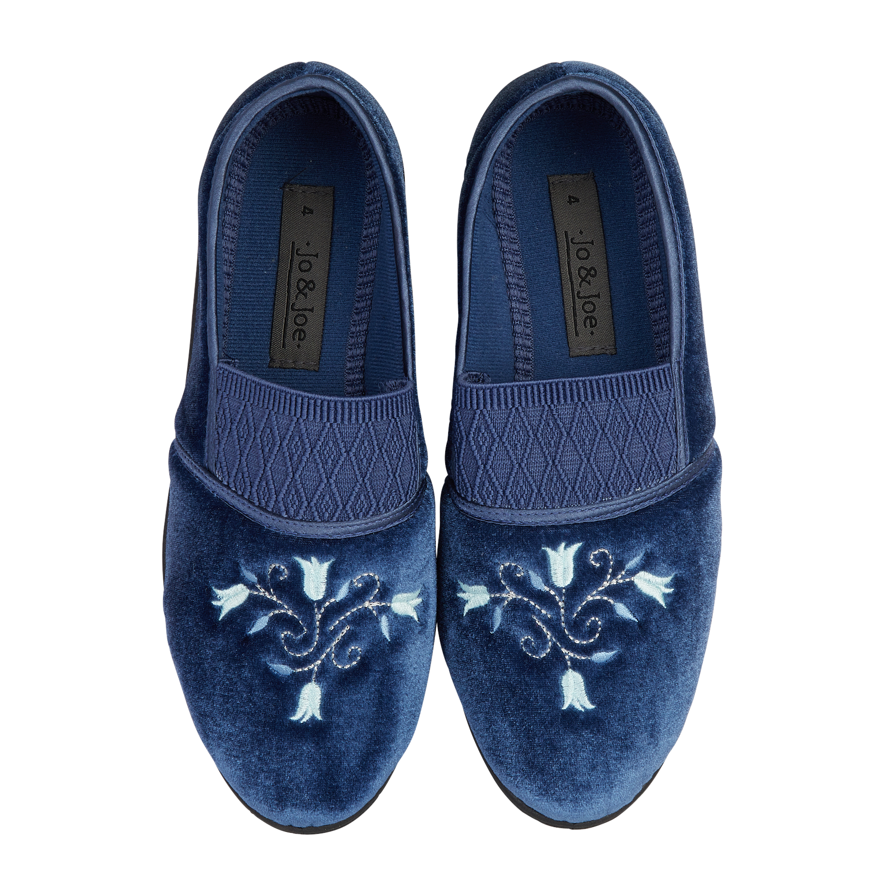 Sasha | Wide Fit Embroidered Slippers