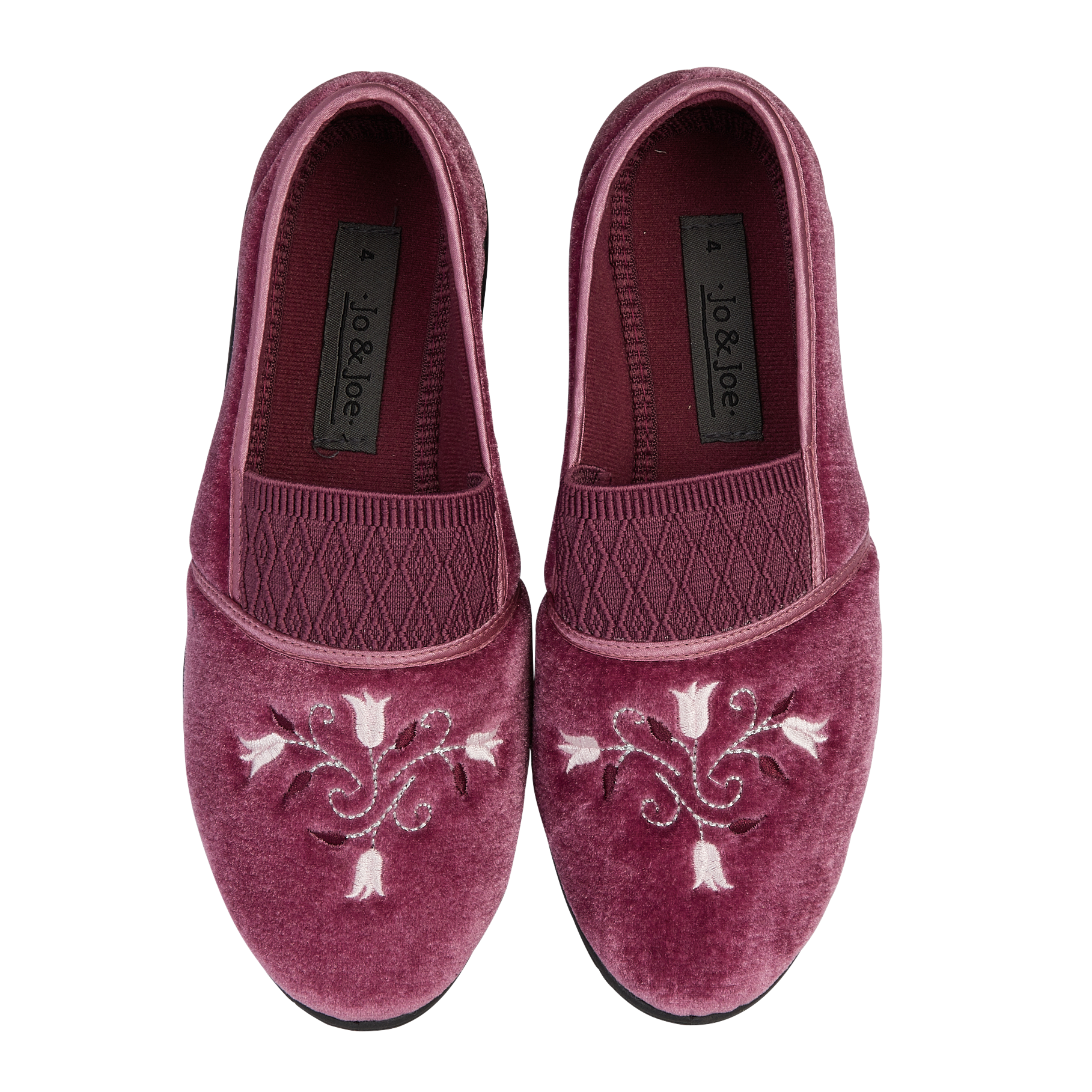 Sasha | Wide Fit Embroidered Slippers