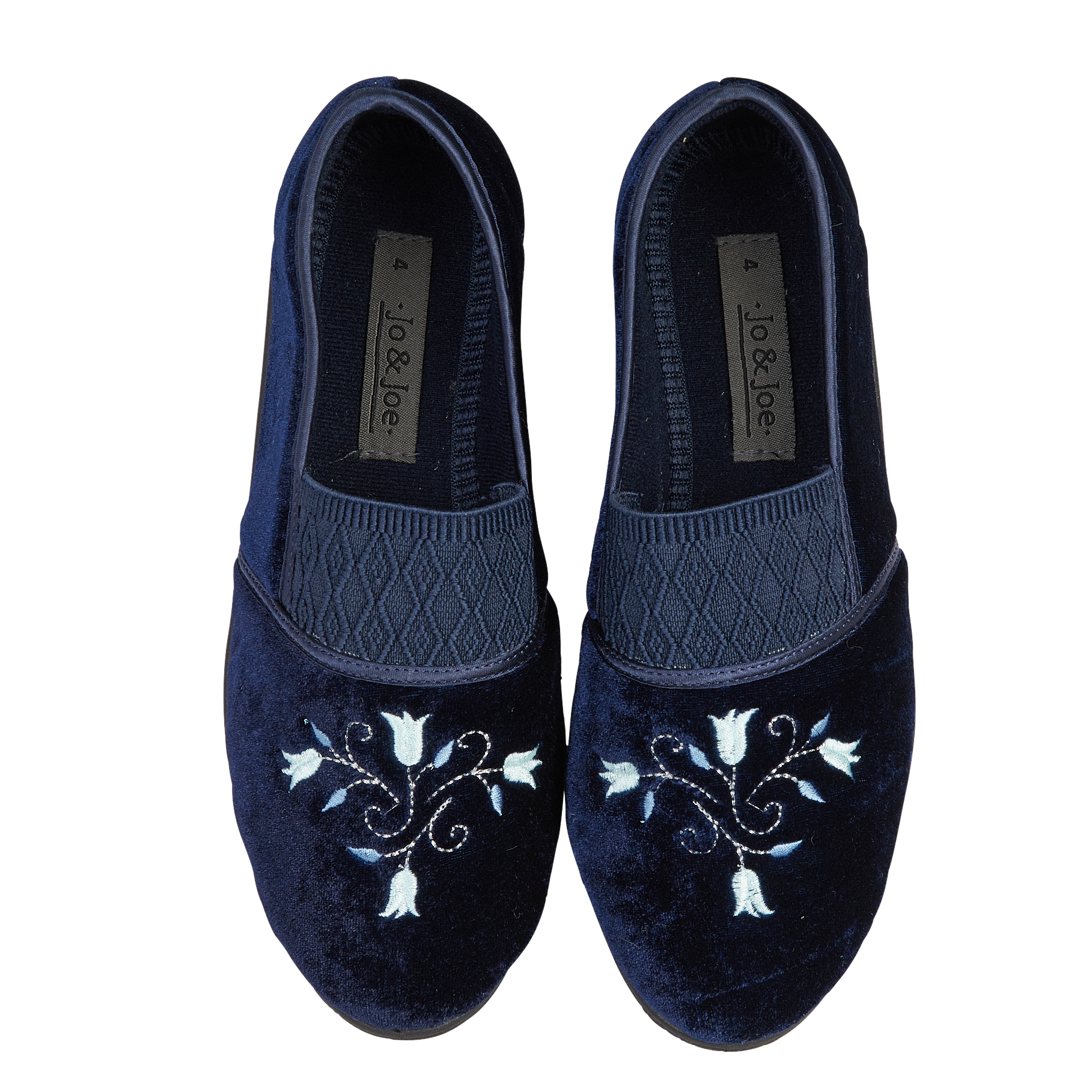 Sasha | Wide Fit Embroidered Slippers