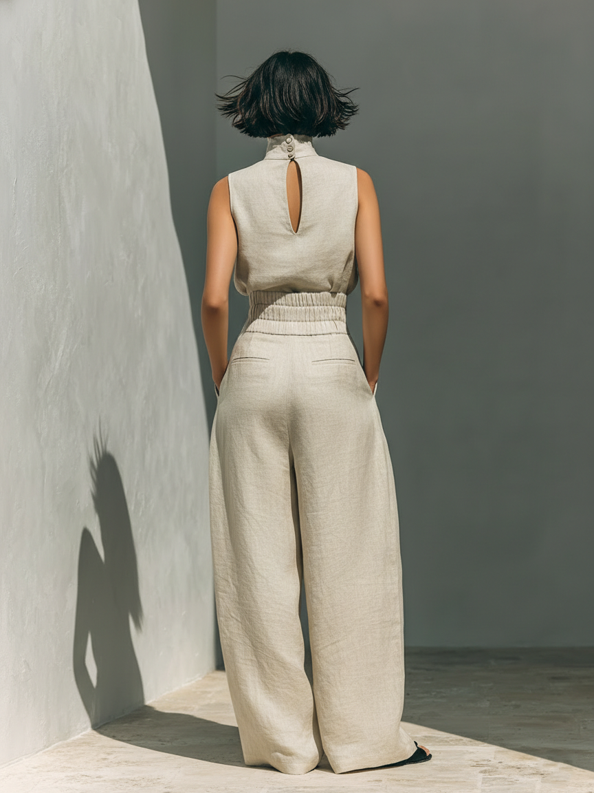 Amber | Cotton Linen Blend Sleeveless