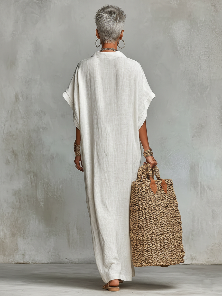 Freya | Loose-fitting Shirt Maxi Dress