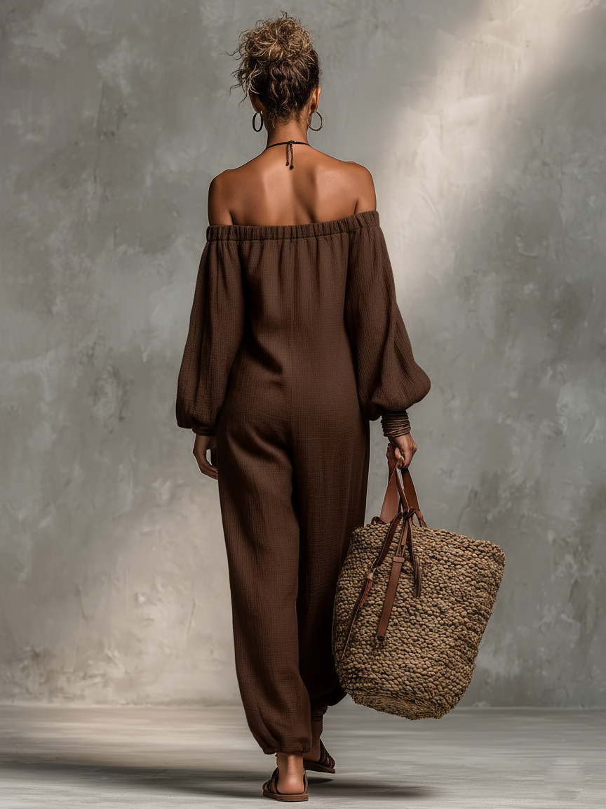Flora | Linen Blend Strapless Long-sleeved