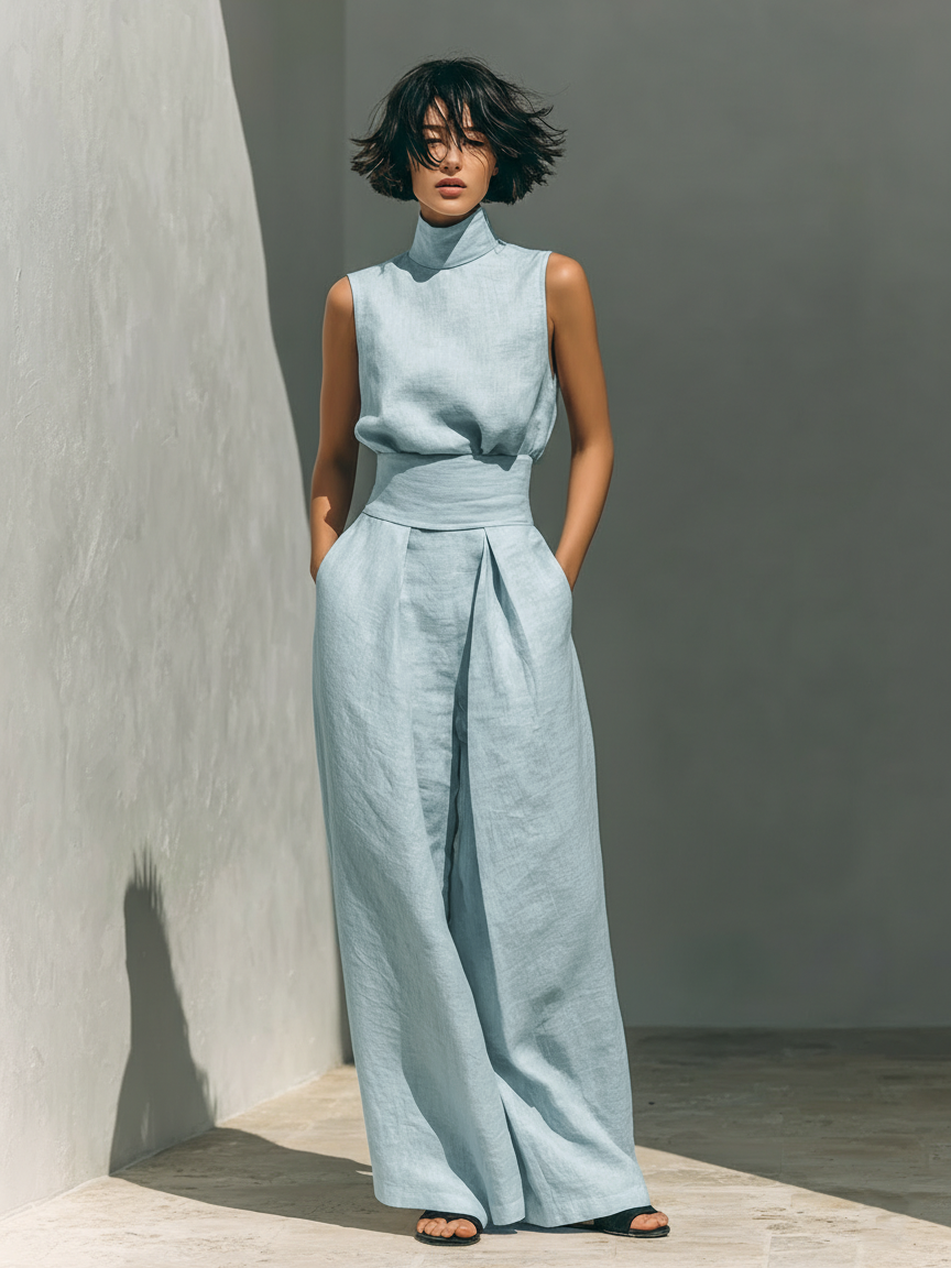 Amber | Cotton Linen Blend Sleeveless