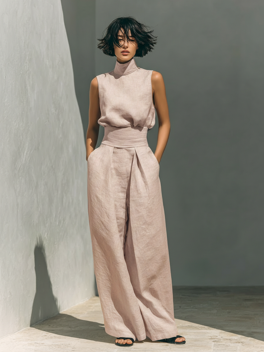 Amber | Cotton Linen Blend Sleeveless