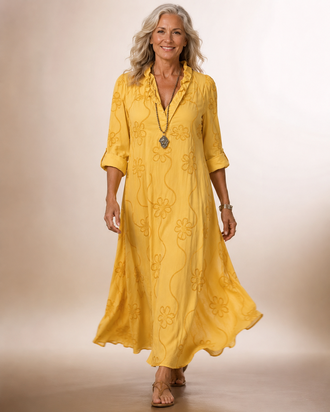 Sienna | Floral tummy-concealing dress for women