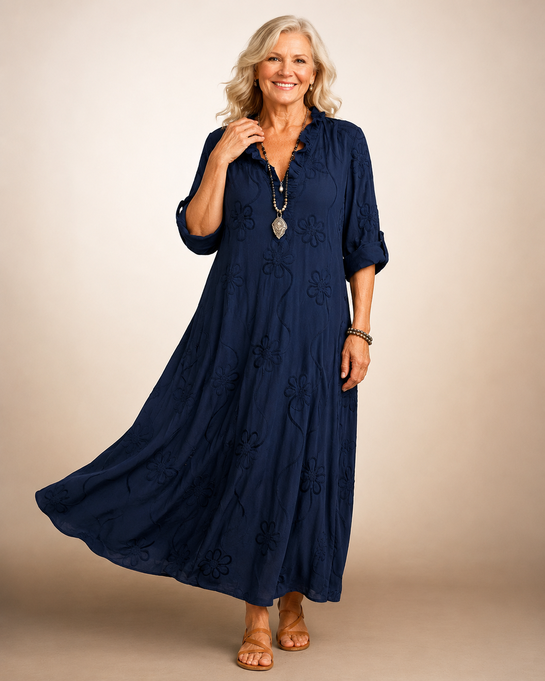 Sienna | Floral tummy-concealing dress for women