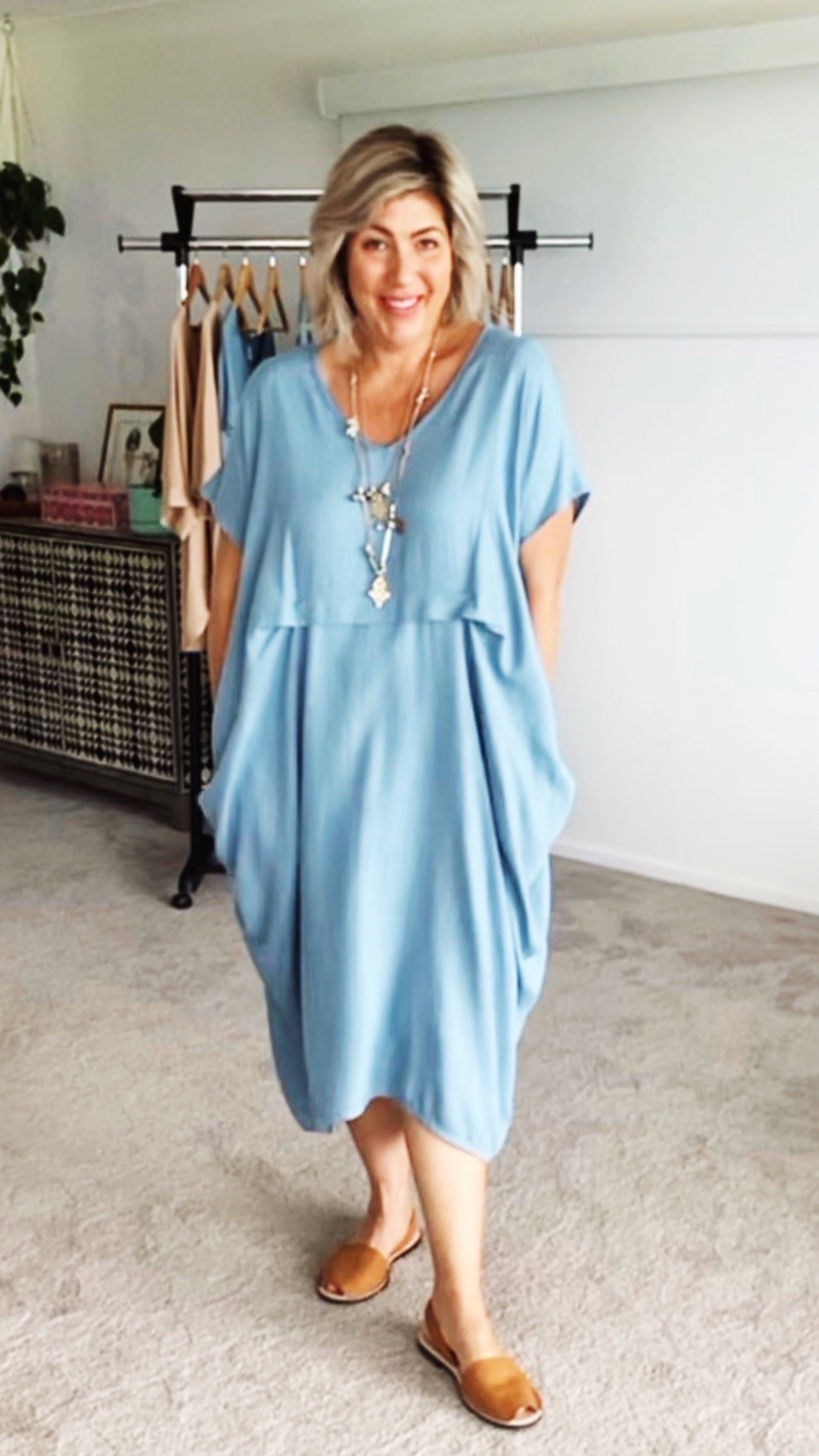 Tabitha | Waterfall Linen Maxi Dress