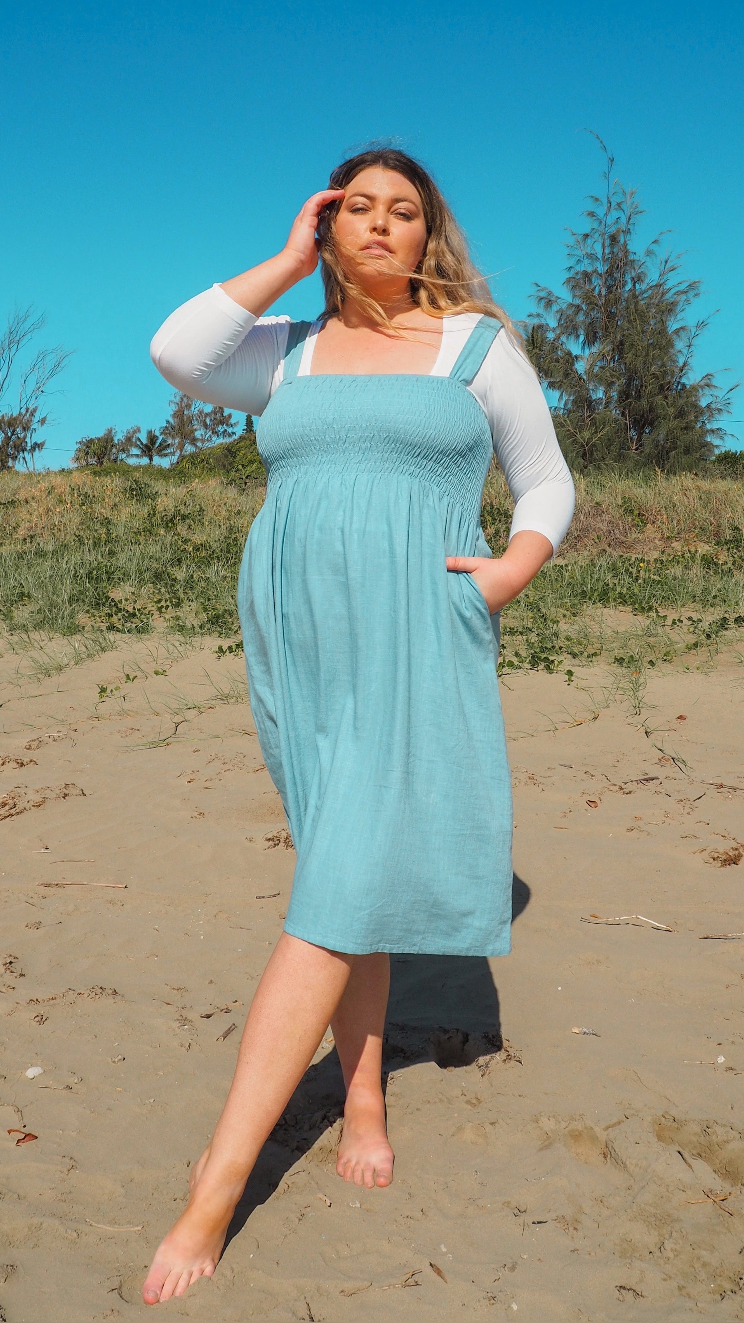 Adele | Linen 2-in-1 Wrap Dress