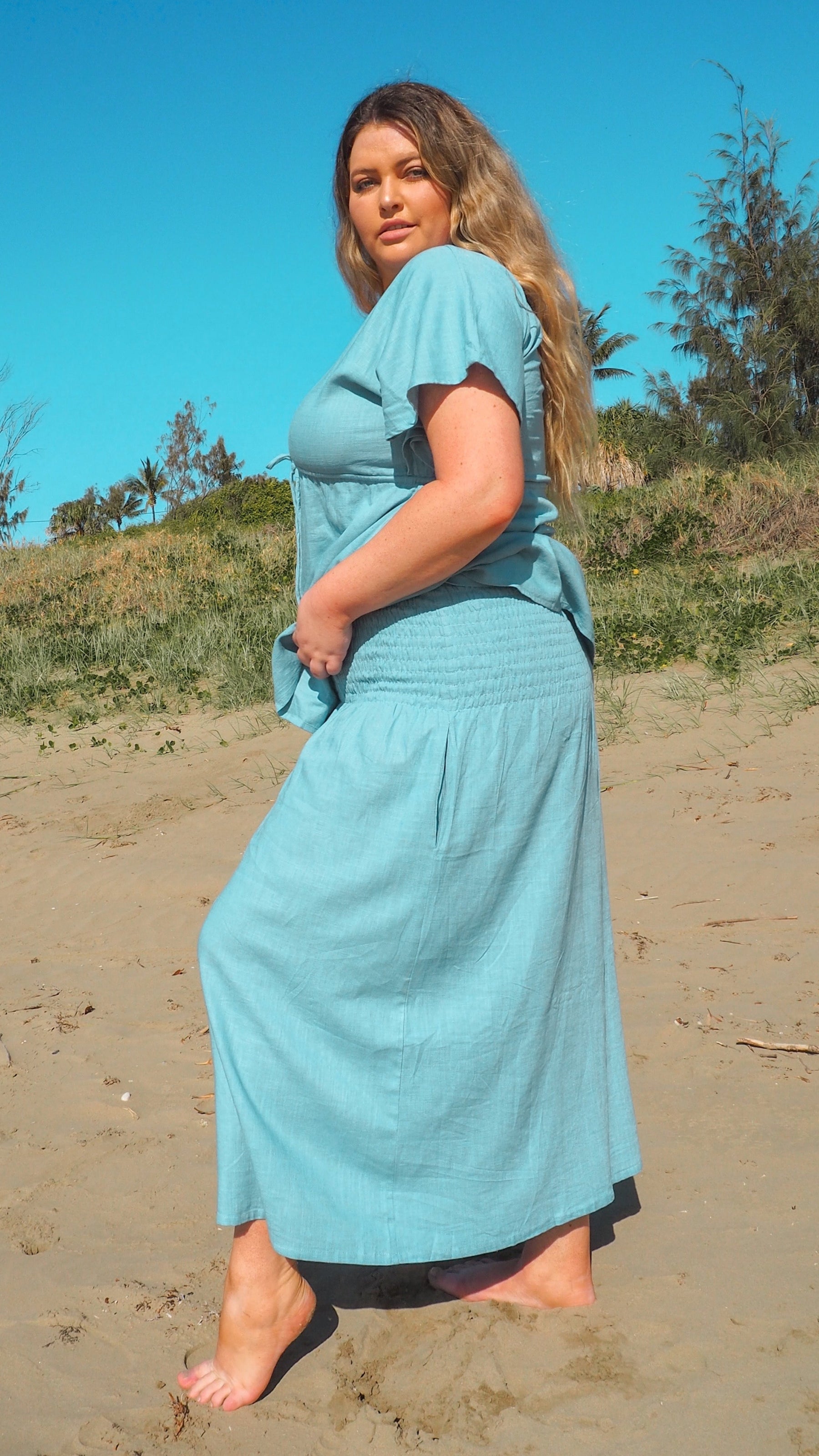 Adele | Linen 2-in-1 Wrap Dress