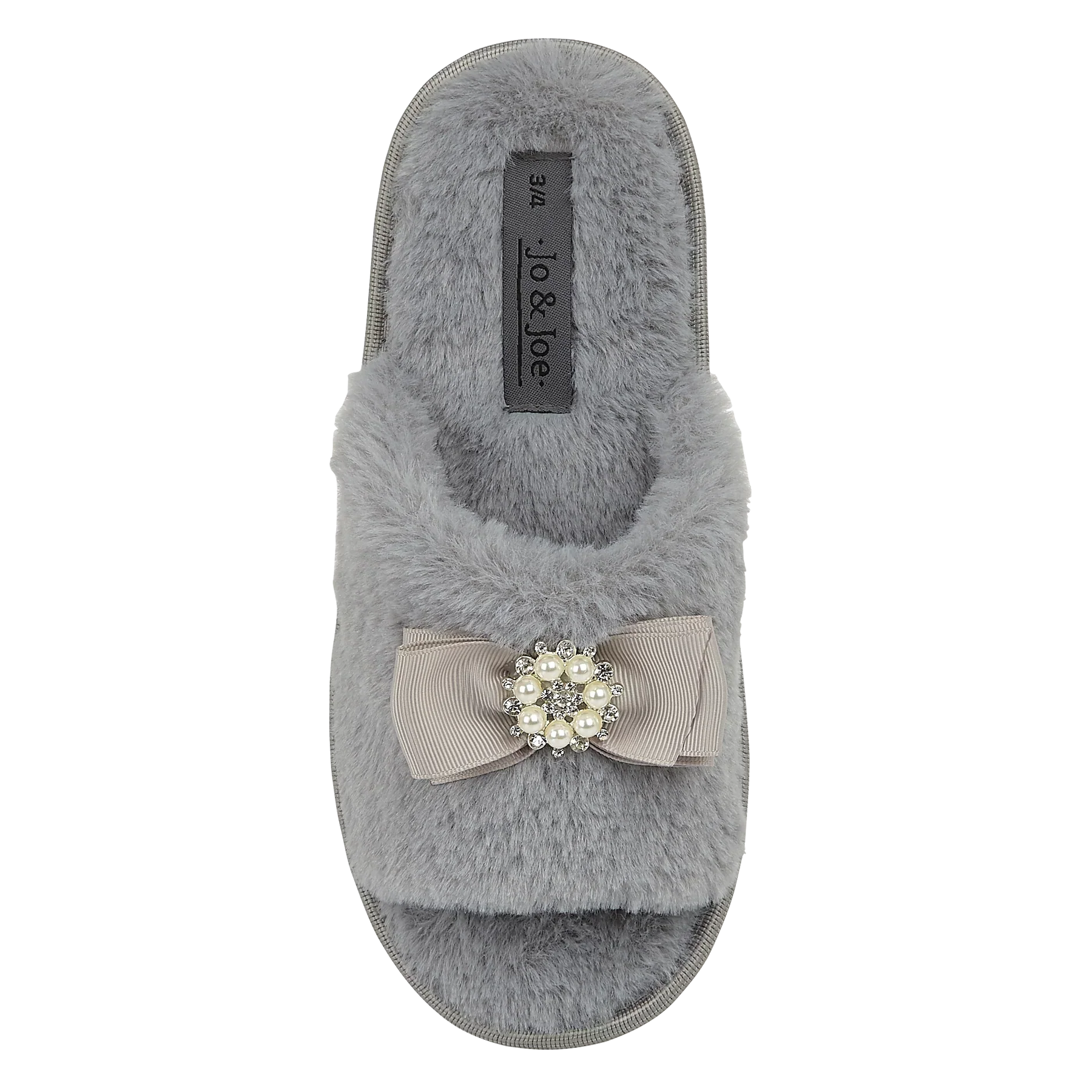 Coral | Faux Fur Open Toe Sliders