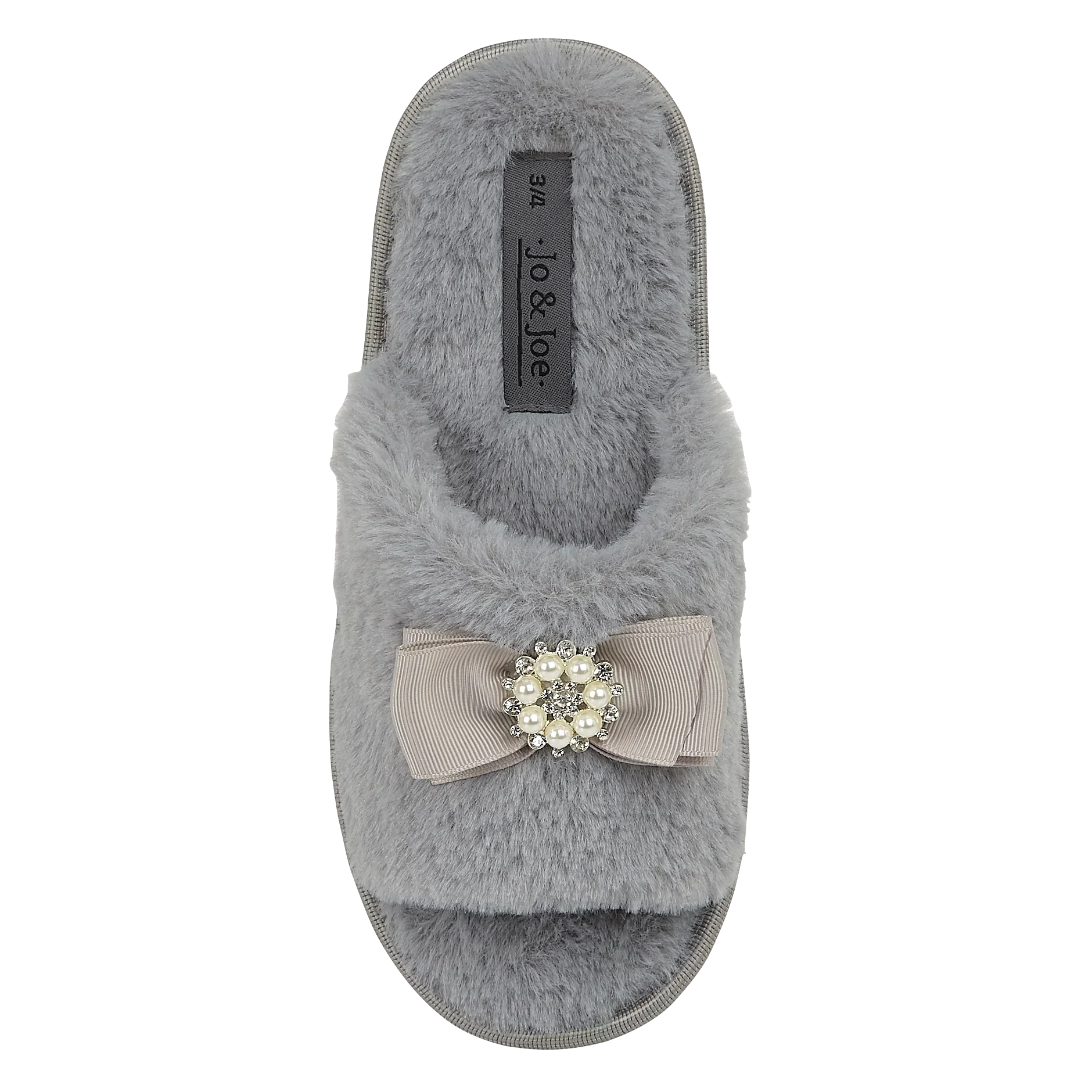Coral | Faux Fur Open Toe Sliders