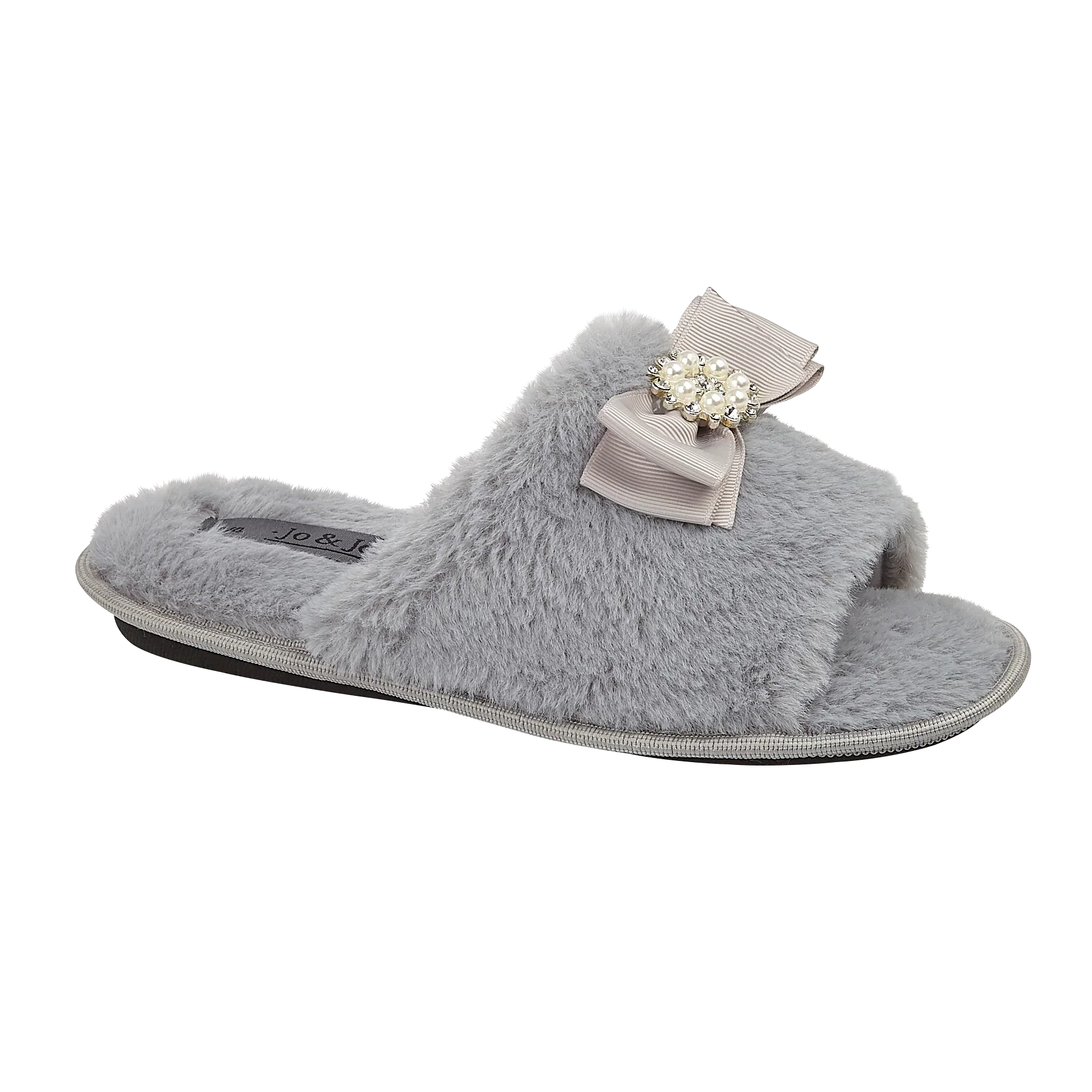Coral | Faux Fur Open Toe Sliders