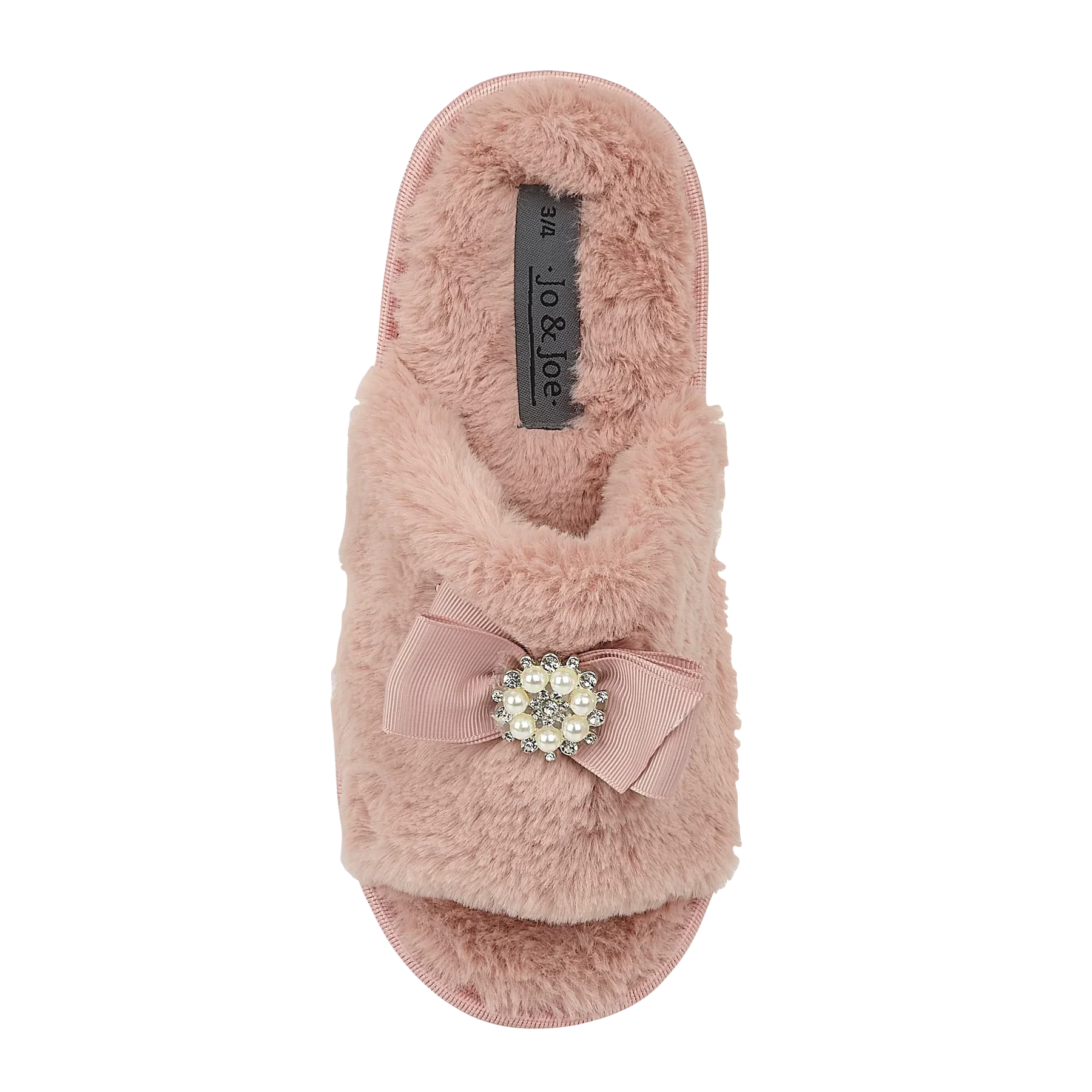 Coral | Faux Fur Open Toe Sliders