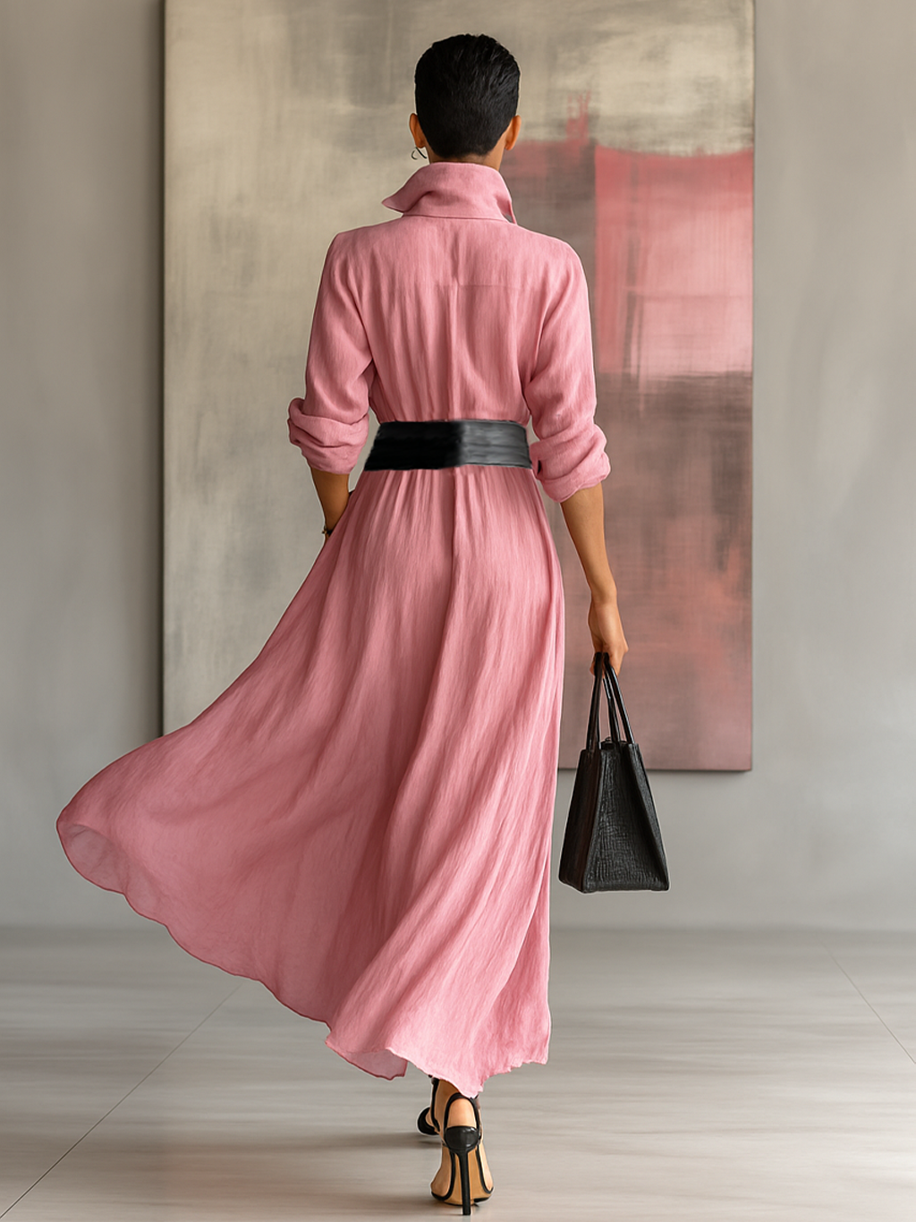 Tilda | Solid Color Lapel Long
