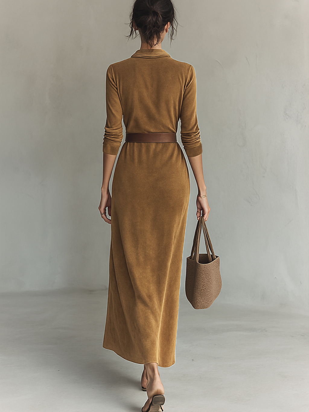 Meg | Suede Single-breasted Lapel Belt