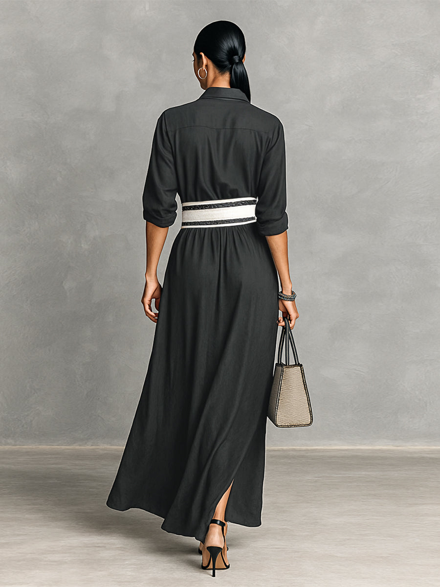 Tara | Imitation Cupro Fabric Lapel