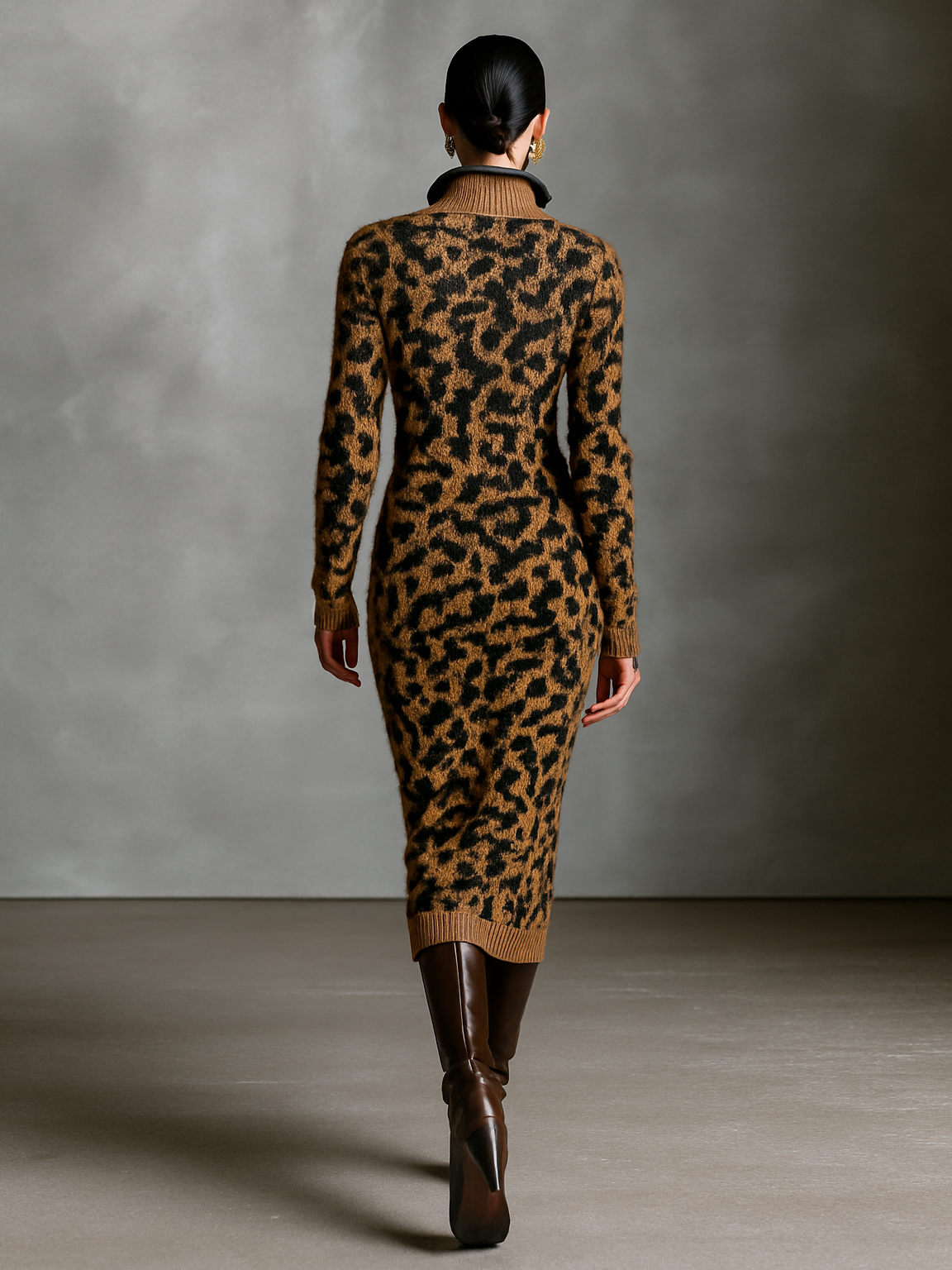 Ally | Fashion Leopard Jacquard Knit