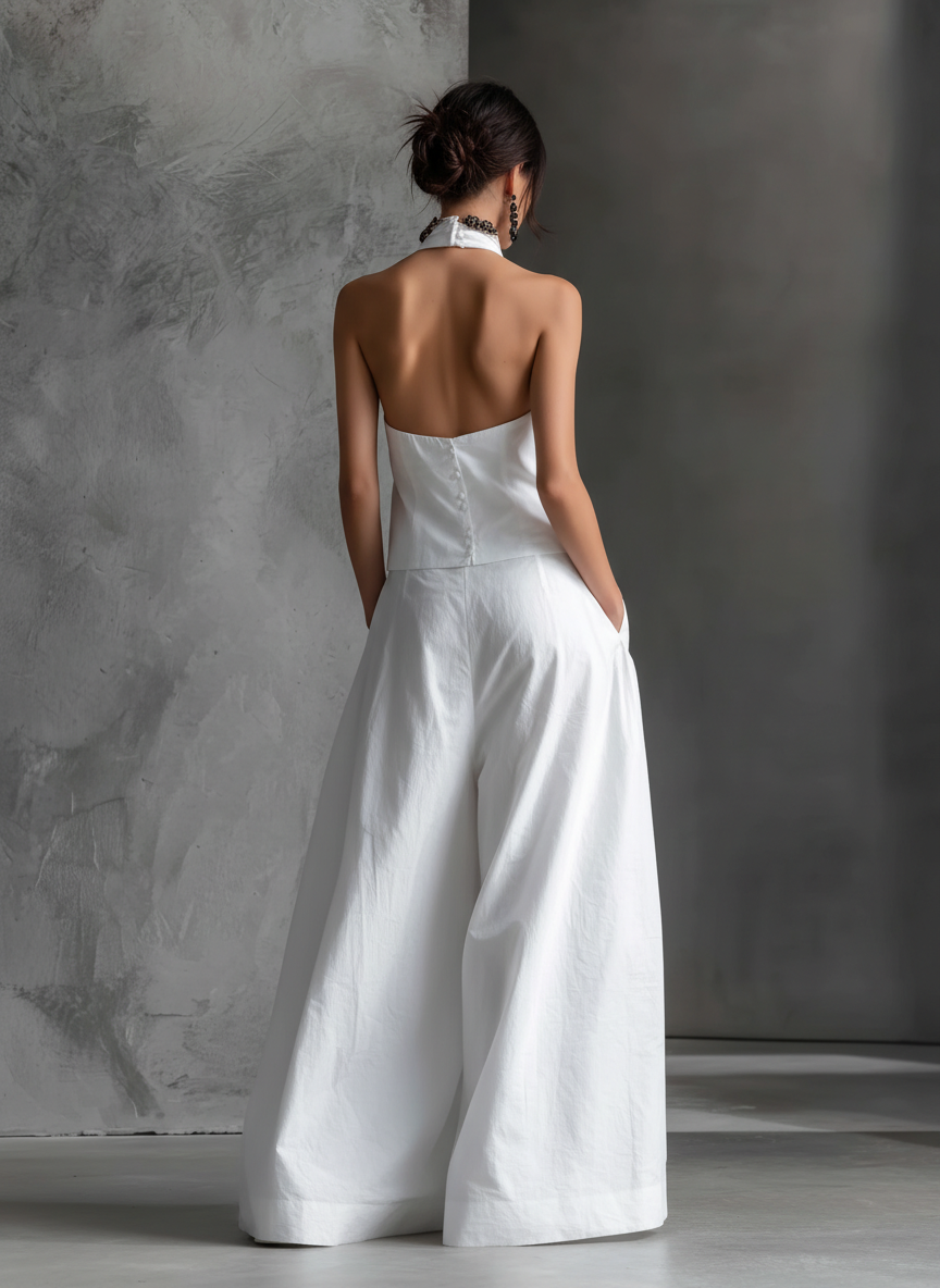Hannah | Casual White Cotton Linen