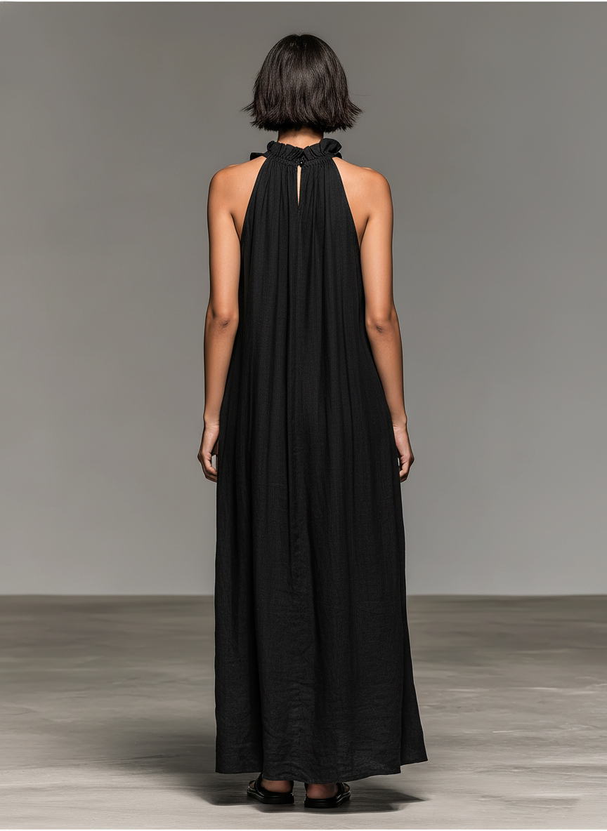 Ariel | Linen-blend Sleeveless Maxi Dress