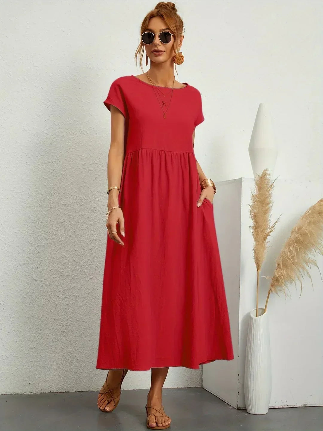 Gabrielle™ — Elegant Timeless Flowing Midi Dress